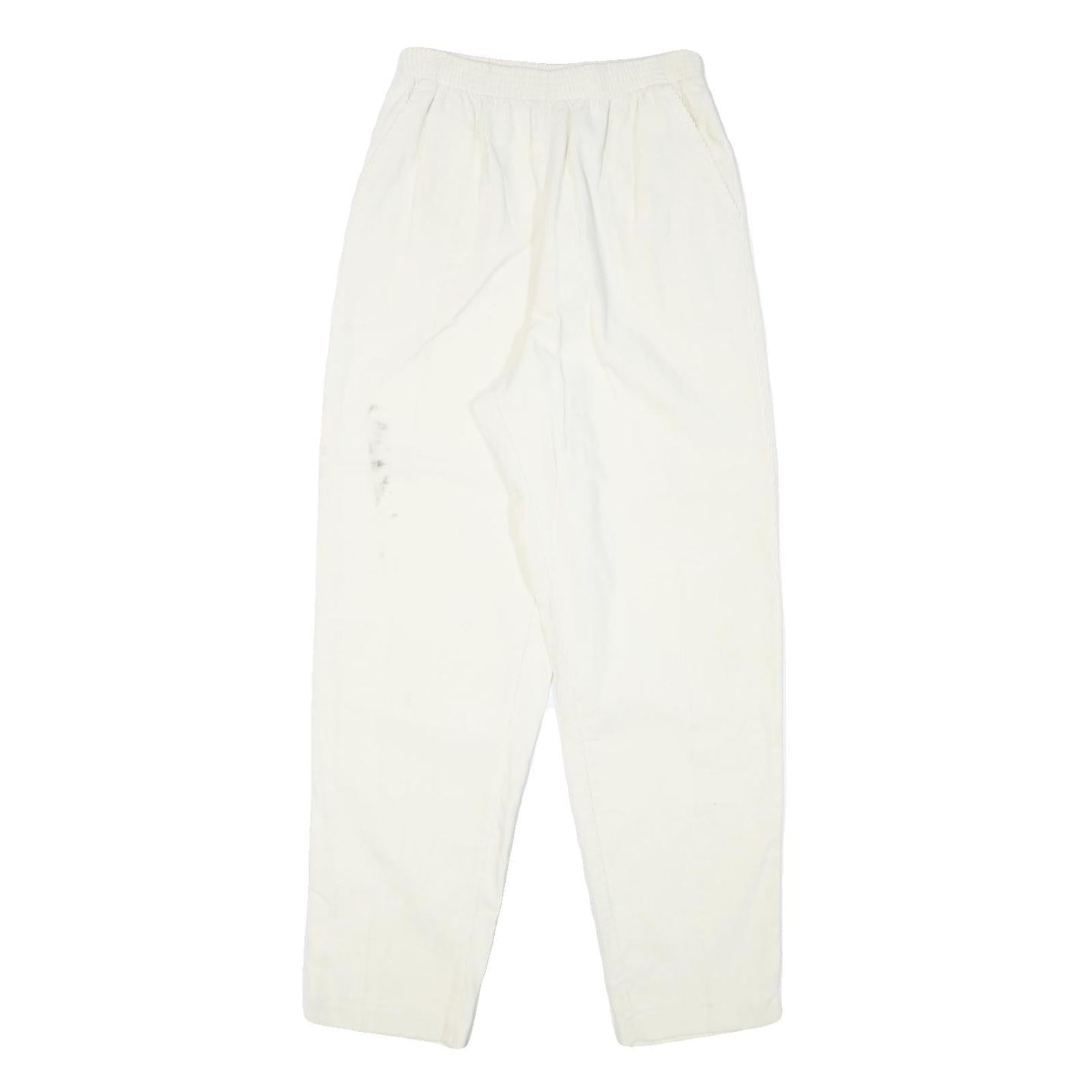 SEASON TICKET Womens Cotton Blend White Relaxed Straight Trousers W24 L28 Casual Refurbished - N/A refurbished available on Cerqular