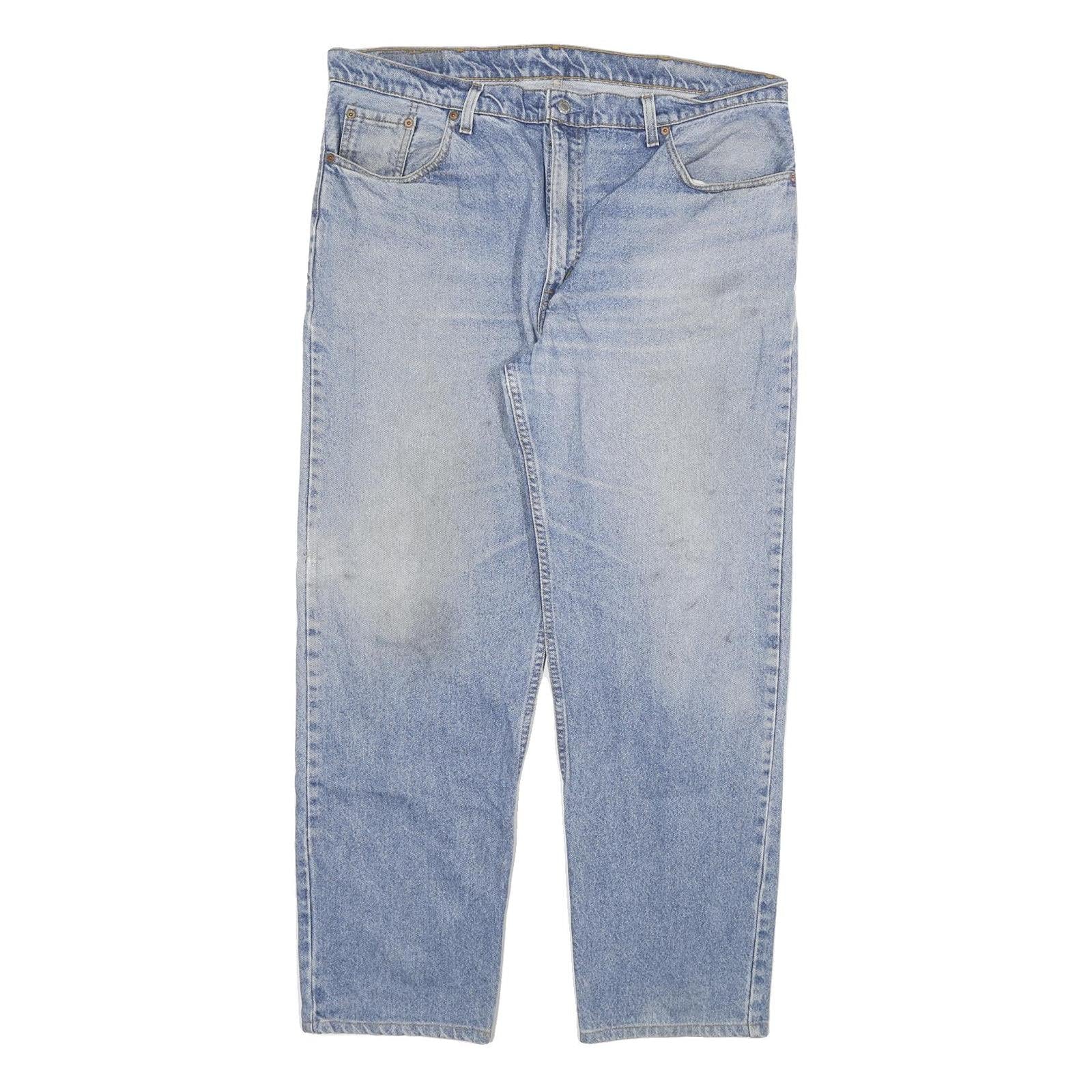 LEVI'S 504 Mens Jeans Blue Regular Straight Denim Light W40 L30 Classic Zip Refurbished - N/A refurbished available on Cerqular