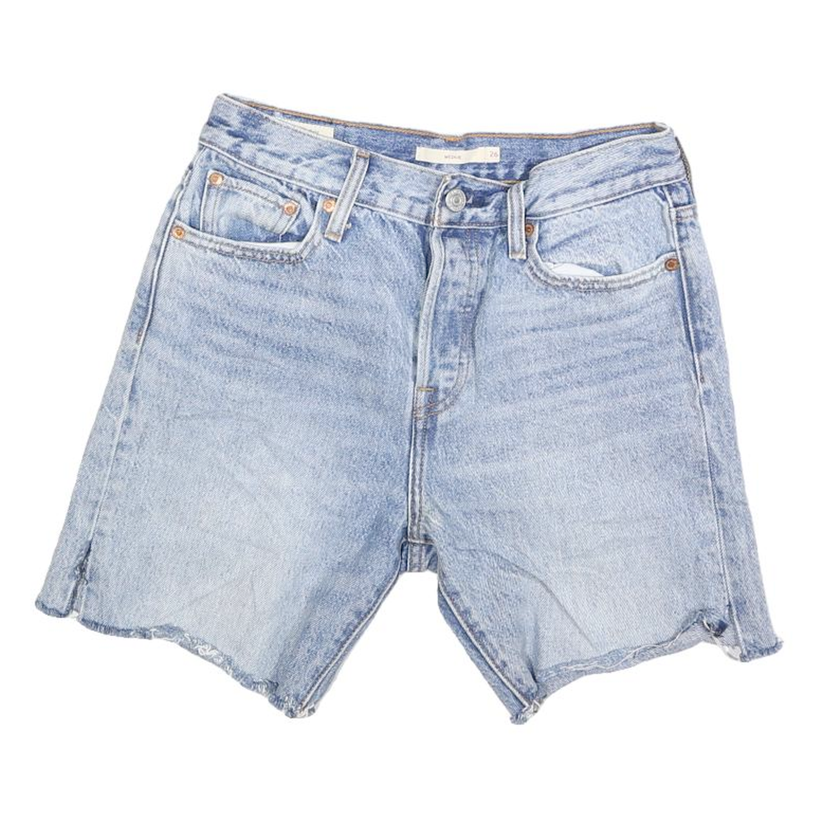 LEVI'S Womens Denim Blue Casual Cut-Off Shorts Size S W26 Classic Fit Refurbished - N/A refurbished available on Cerqular
