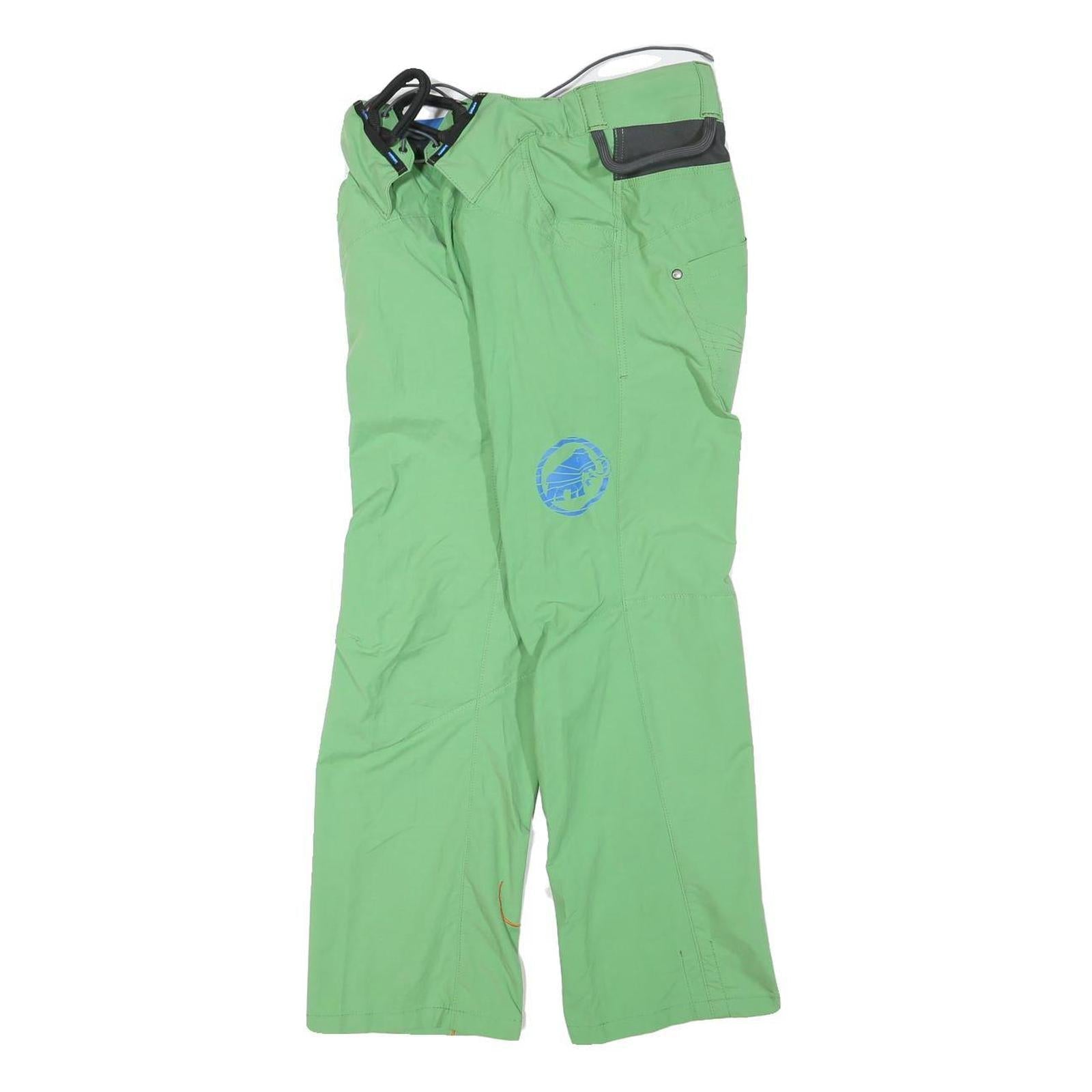 MAMMUT Womens Polyester Blend Green Regular Drawstring Trousers W27 L27 Outdoor Refurbished - N/A refurbished available on Cerqular