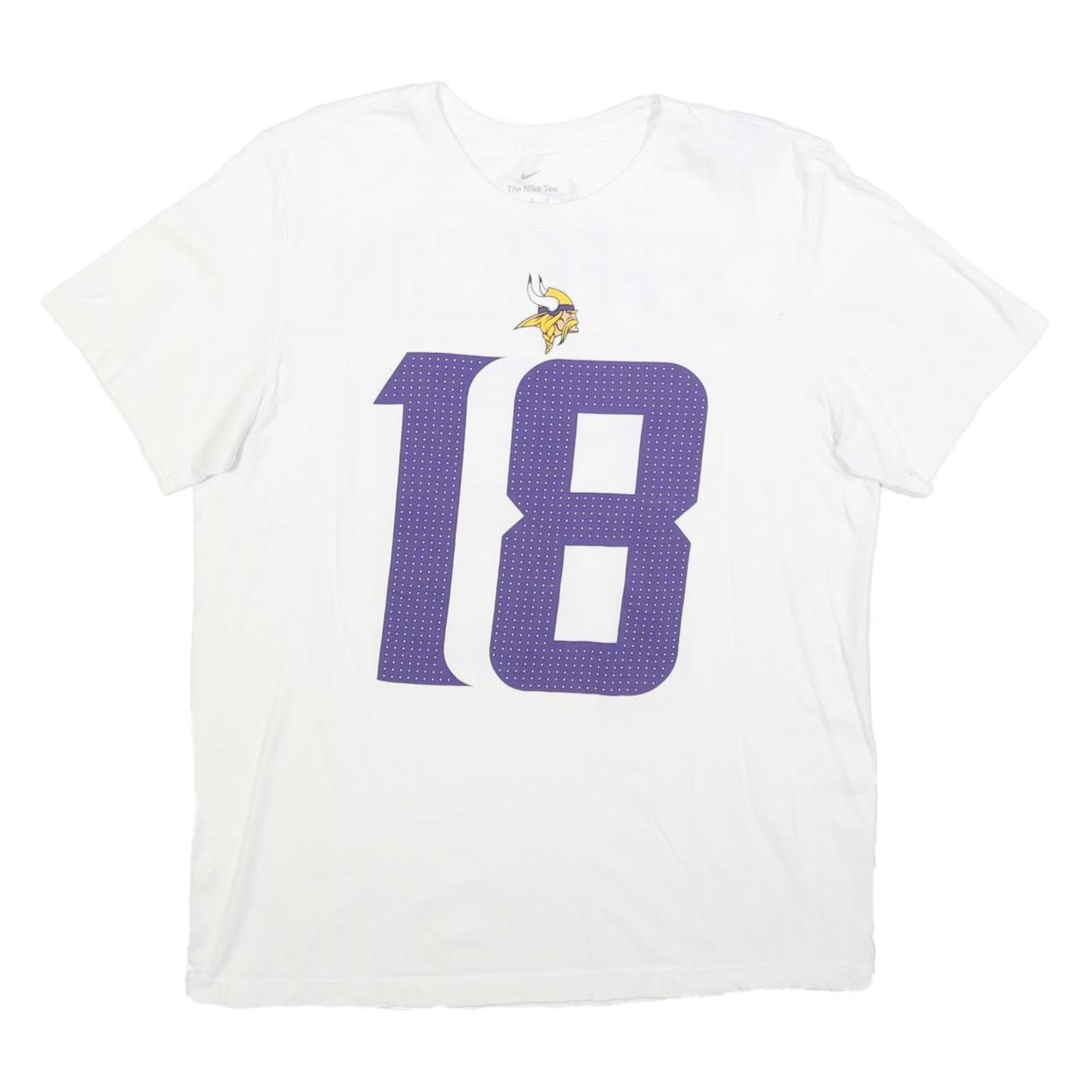 NIKE Mens White & Purple Jefferson 18 Graphic T-Shirt L Short Sleeve Crew Neck Refurbished - N/A refurbished available on Cerqular