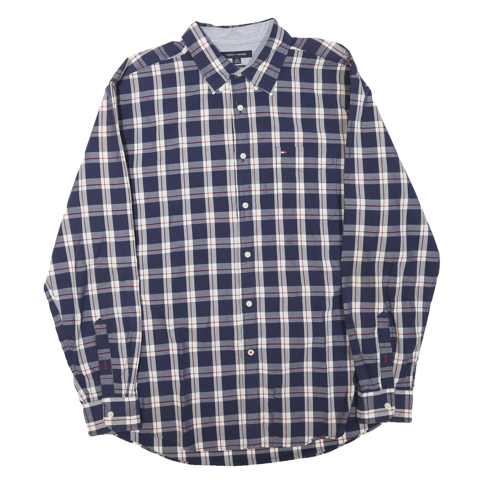 Buy TOMMY HILFIGER Mens Blue & White Check Shirt XL Classic Button-Down Collar Refurbished - $38.99 TOMMY HILFIGER Mens Blue & White Check Shirt XL Classic Button-Down Collar Refurbished - N/A refurbished available on Cerqular