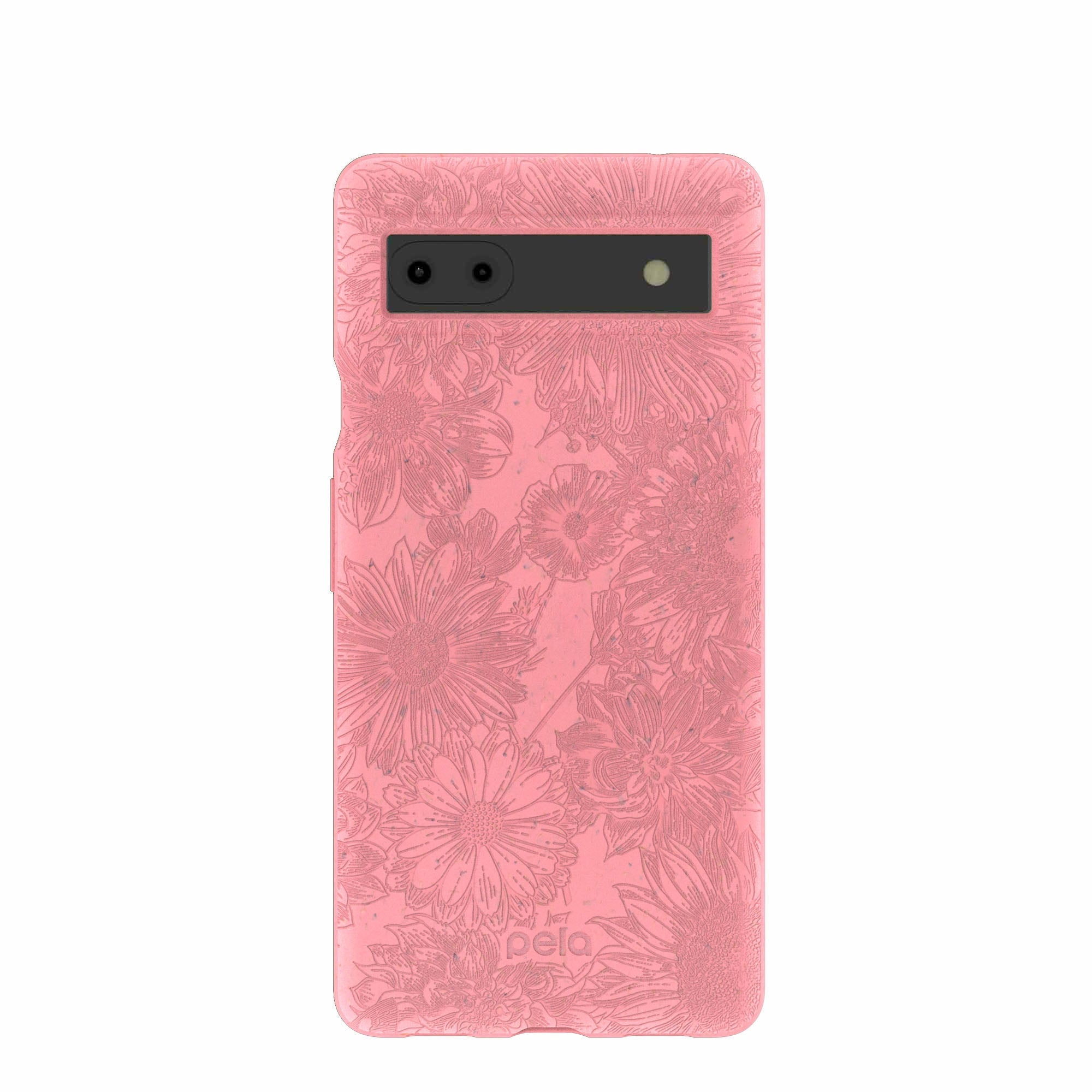 Bubblegum Pink Flora Google Pixel 6a Case Refurbished - Pela Case refurbished available on Cerqular