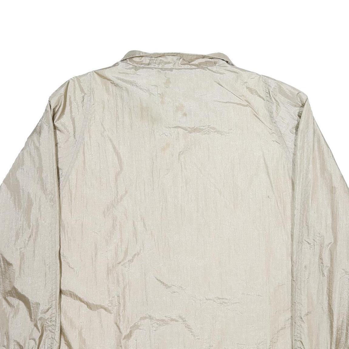 TUDOR COURT Womens Beige Nylon Button Jacket 3XL Lightweight Classic Outerwear Refurbished - N/A refurbished available on Cerqular