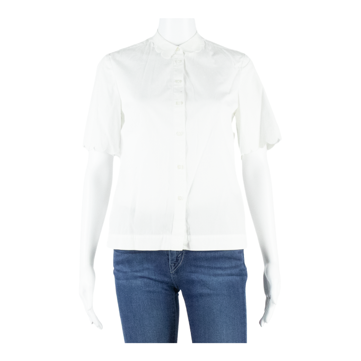 BANANA REPUBLIC Womens Shirt White Collared XS Refurbished - N/A refurbished available on Cerqular
