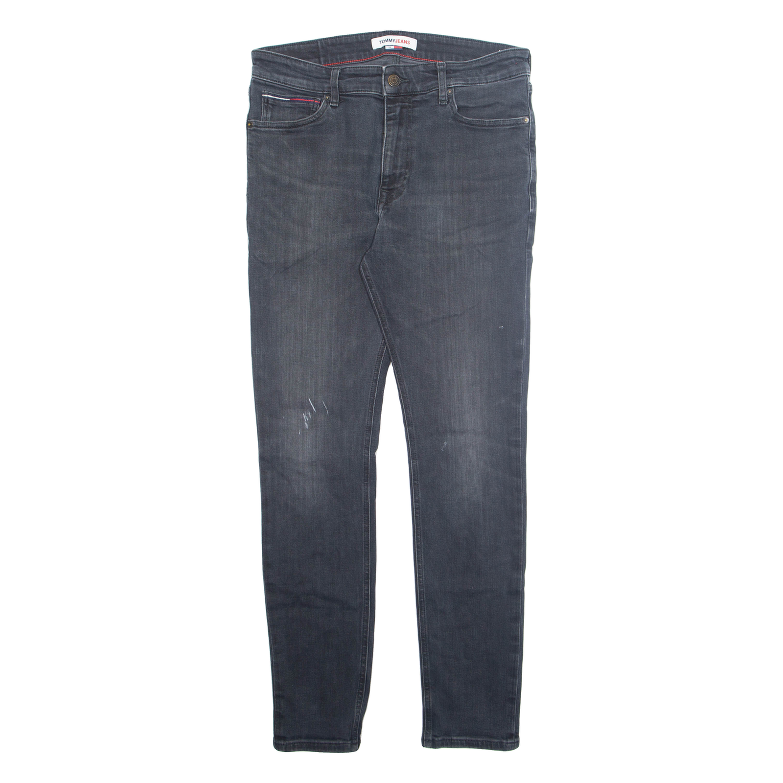 TOMMY HILFIGER Mens Jeans Grey Regular Tapered Stone Wash W32 L32 Refurbished - N/A refurbished available on Cerqular