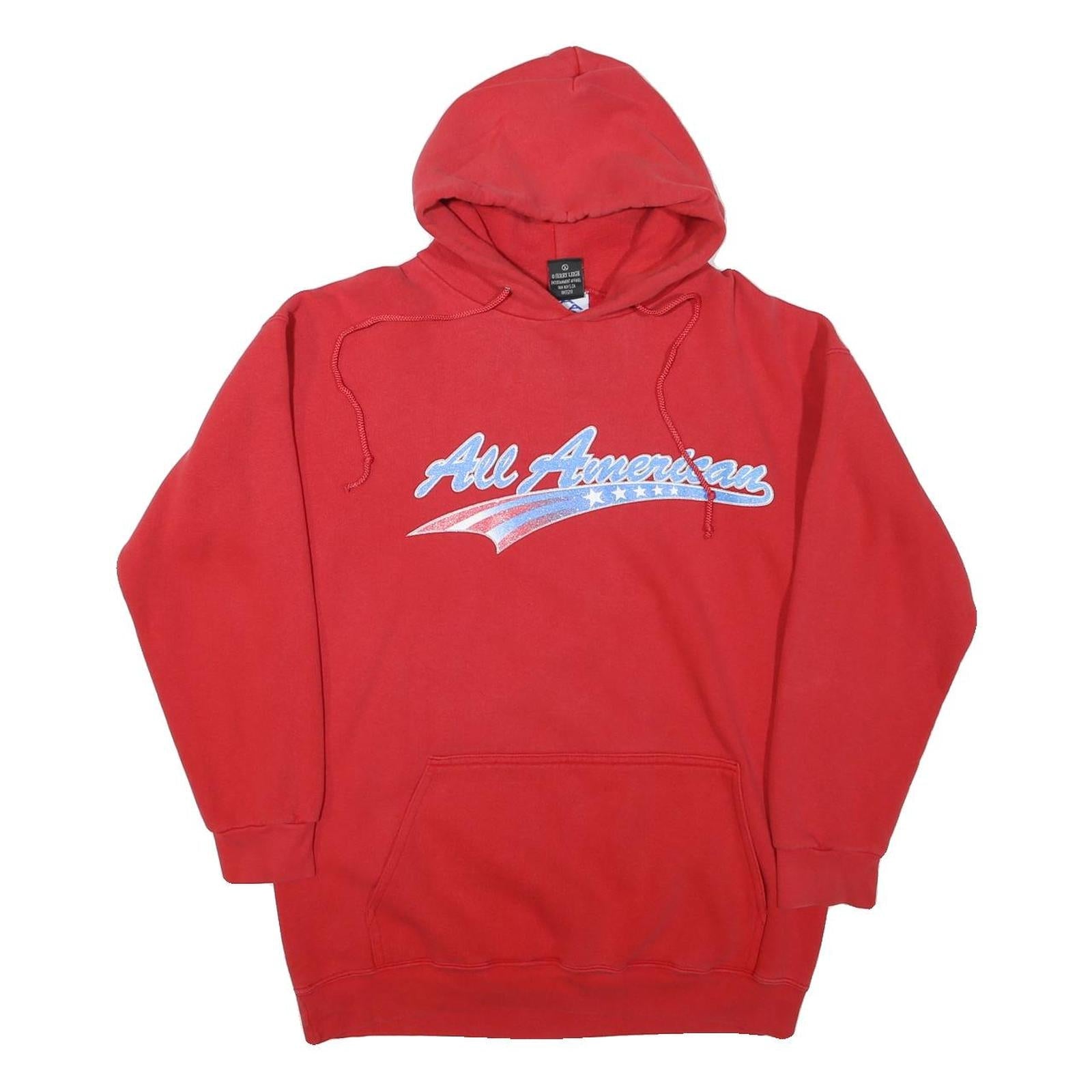 JERRY LEIGH Mens Red All American Pullover Hoodie M Cotton Blend Casual Refurbished - N/A refurbished available on Cerqular