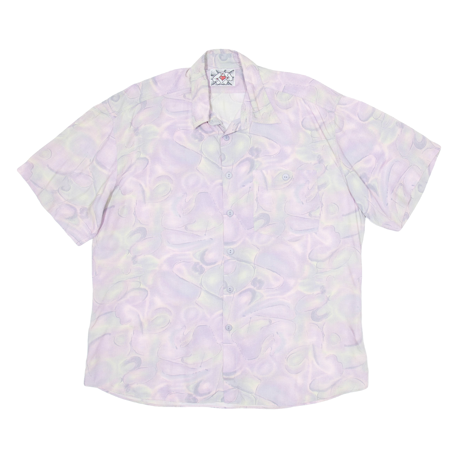 Mens Shirt Purple Crazy Pattern L Refurbished - N/A refurbished available on Cerqular