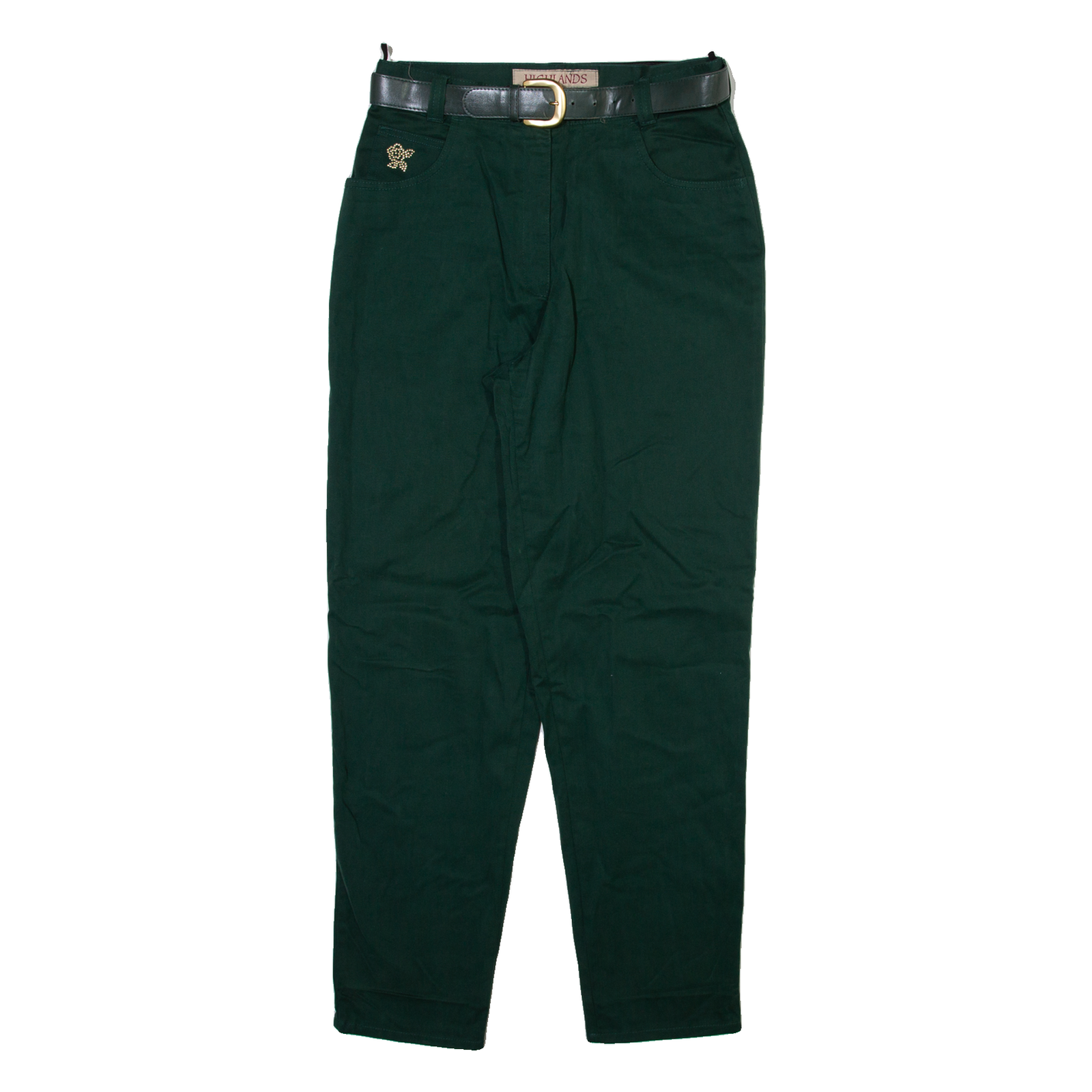 HIGHLANDS Womens Trousers Green Relaxed Tapered W30 L30 Refurbished - N/A refurbished available on Cerqular