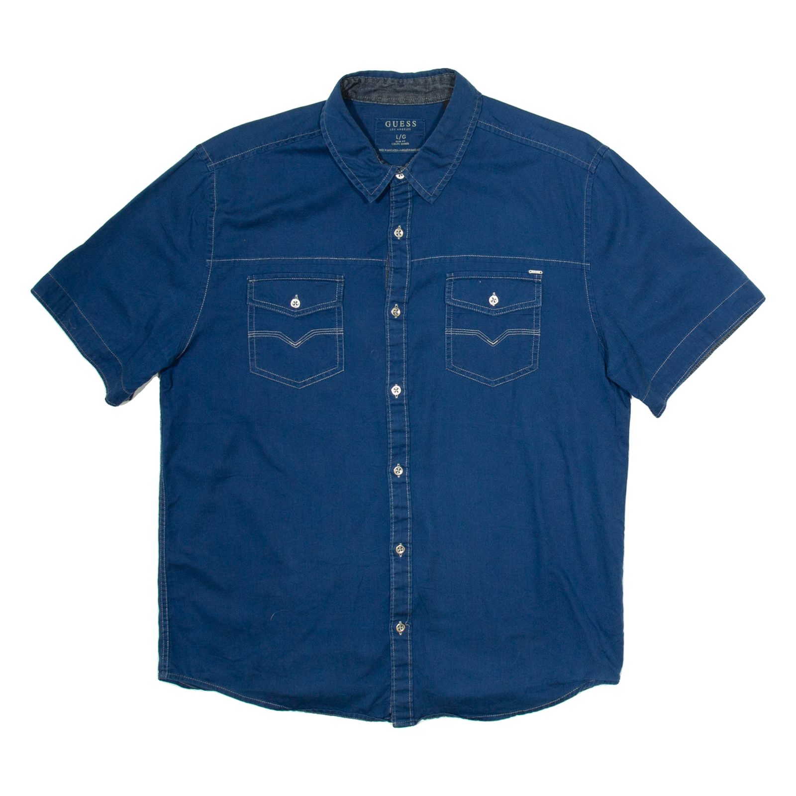 Buy GUESS Slim Fit Mens Plain Shirt Blue L Refurbished - $23.39 GUESS Slim Fit Mens Plain Shirt Blue L Refurbished - N/A refurbished available on Cerqular