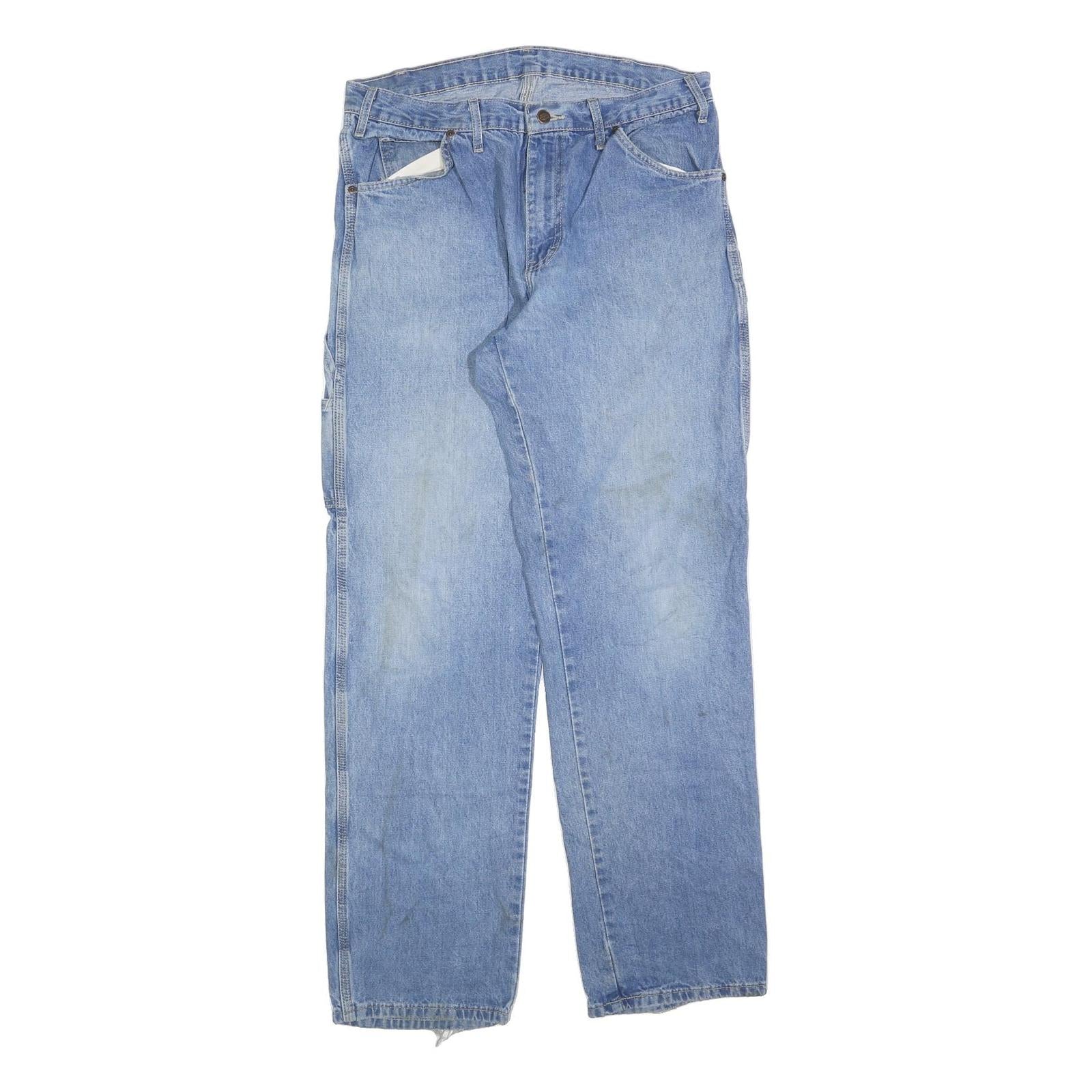DICKIES Mens Jeans Blue Regular Straight Denim Medium W34 L34 Workwear Style Refurbished - N/A refurbished available on Cerqular