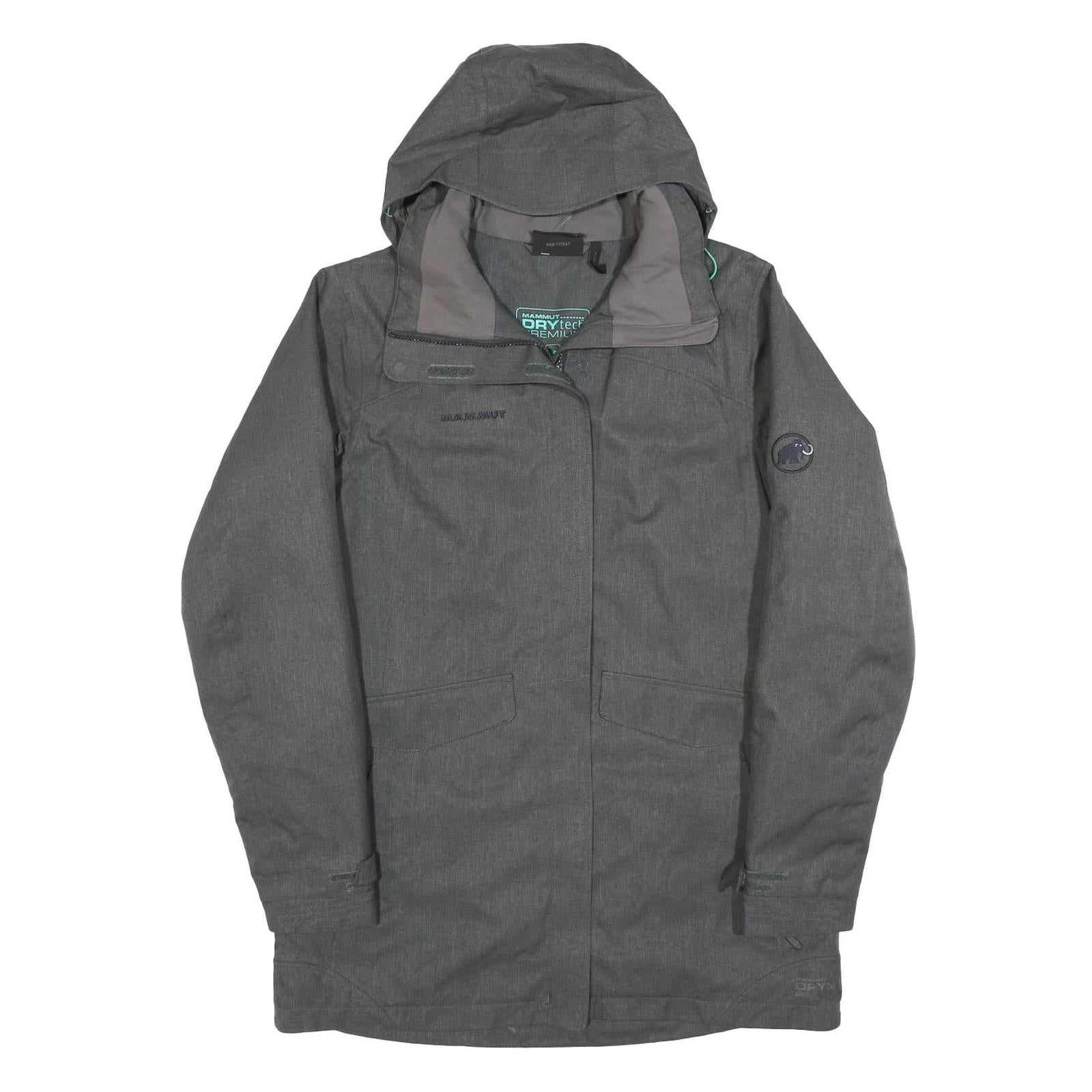 MAMMUT Womens Grey Outdoor Jacket M Polyester Blend Zip Hooded Regular Fit Refurbished - N/A refurbished available on Cerqular