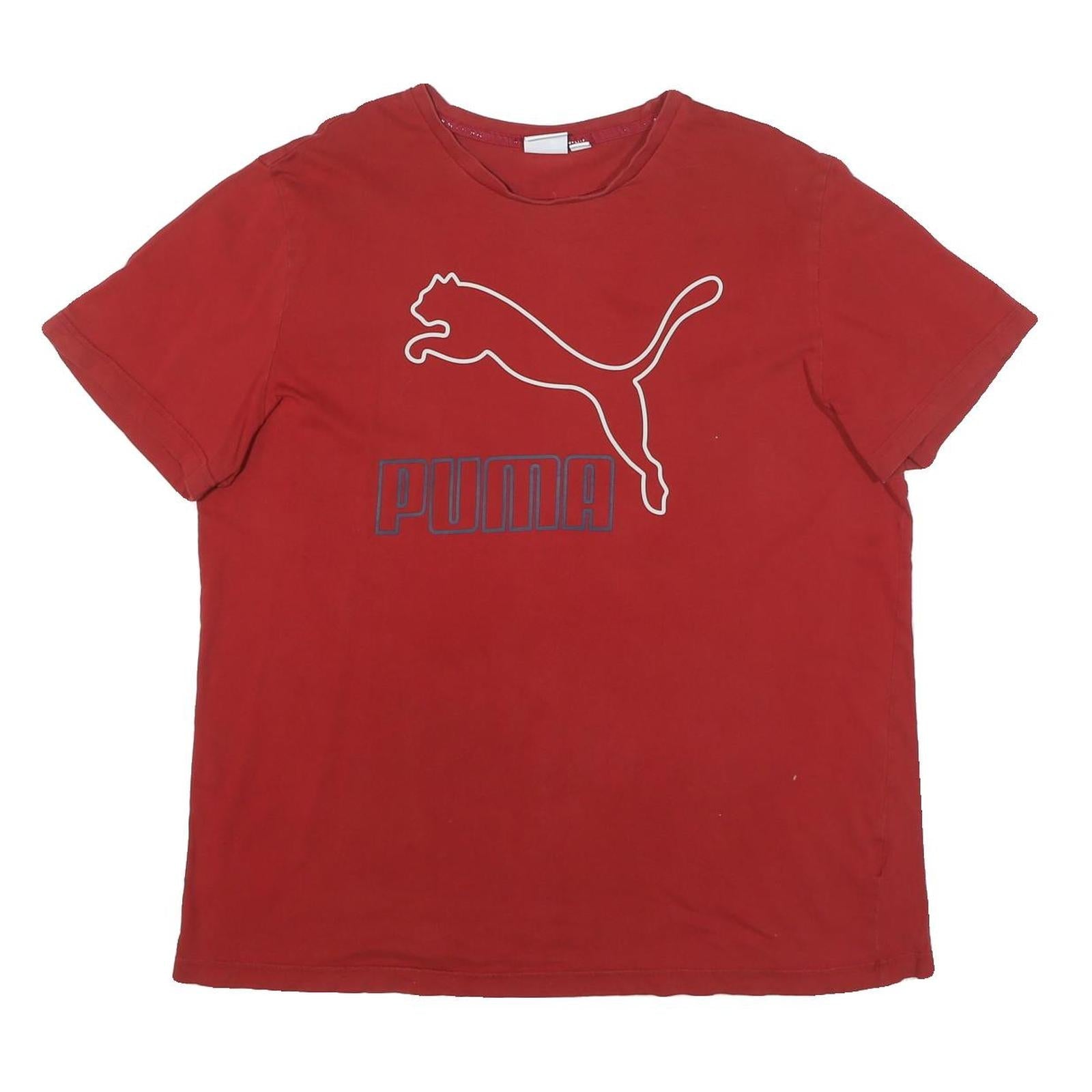 PUMA Mens Red Graphic T-Shirt XL Short Sleeve Crew Neck Sport Casual Wear Refurbished - N/A refurbished available on Cerqular