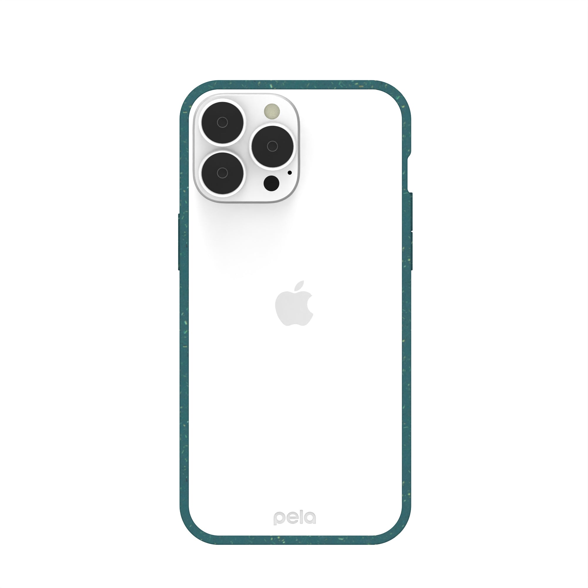 Clear iPhone 13 Pro Max Case with Green Ridge Refurbished - Pela Case refurbished available on Cerqular