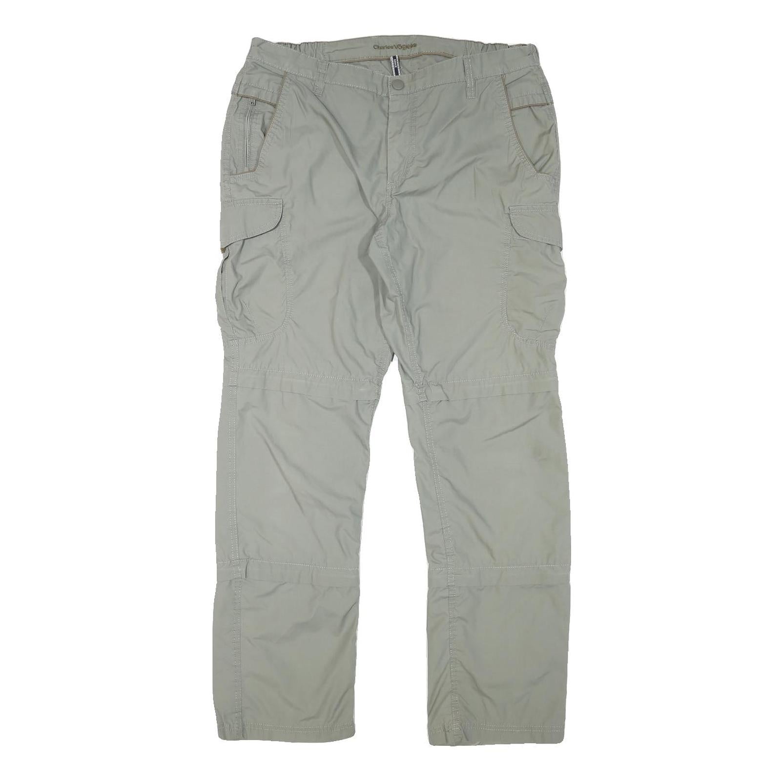 CHARLES VOGELE Mens Regular Fit Beige Polyester Blend Trousers W34 L31 Cargo Refurbished - N/A refurbished available on Cerqular
