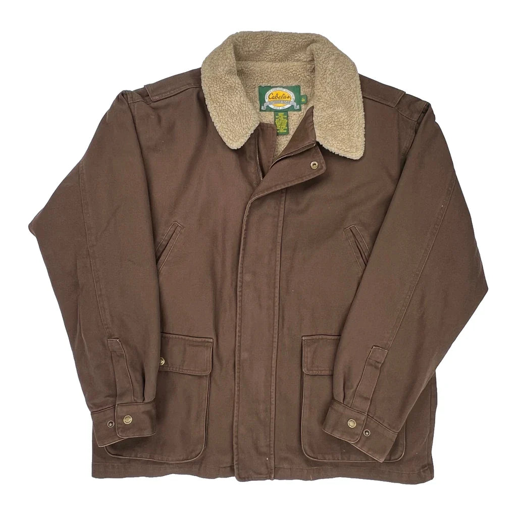 Buy Cabelas Jacket - Large Brown Cotton Refurbished - $87.09 Cabelas Jacket - Large Brown Cotton Refurbished - Thrifted (note: this is a term often used to describe second- refurbished available on Cerqular