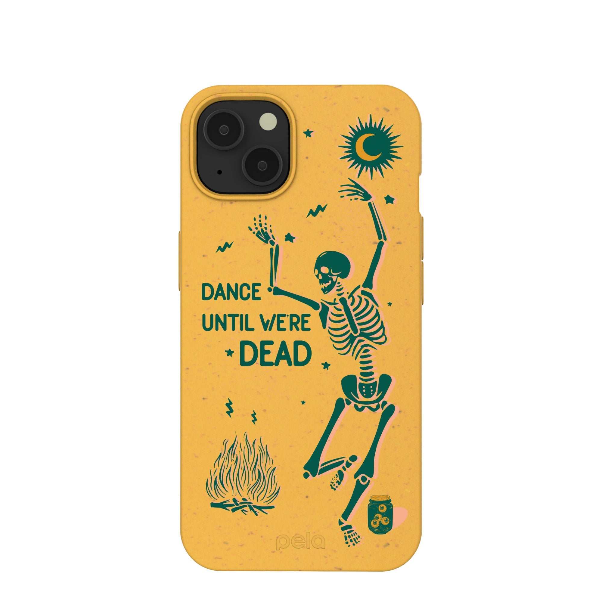 Honey Dancing Skeleton iPhone 13 Case Refurbished - Pela Case refurbished available on Cerqular