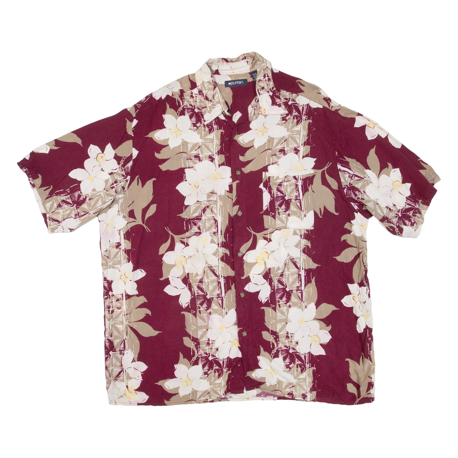 Buy PURITAN Mens Hawaiian Shirt Maroon Floral XL Refurbished - $18.19 PURITAN Mens Hawaiian Shirt Maroon Floral XL Refurbished - N/A refurbished available on Cerqular