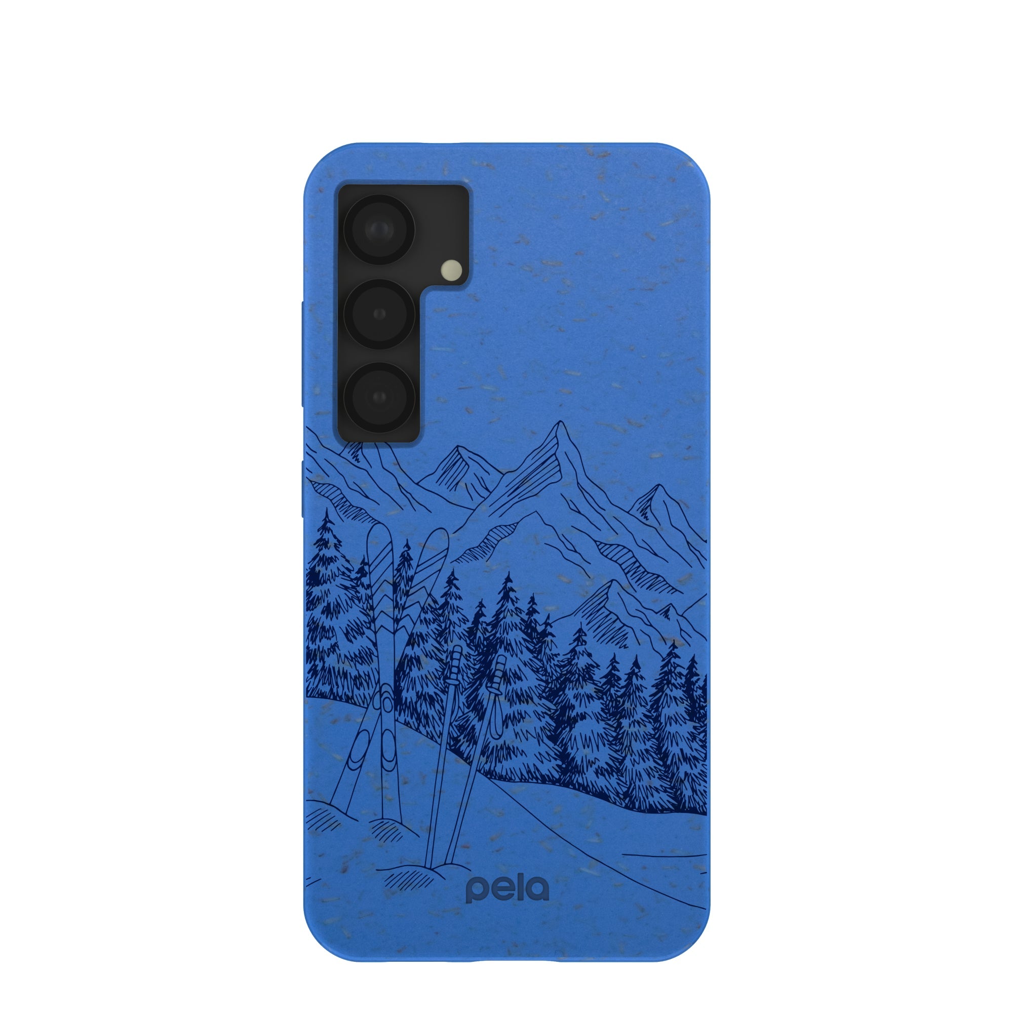 Electric Blue Backcountry Ski Samsung Galaxy S25 Case Refurbished - Pela Case refurbished available on Cerqular