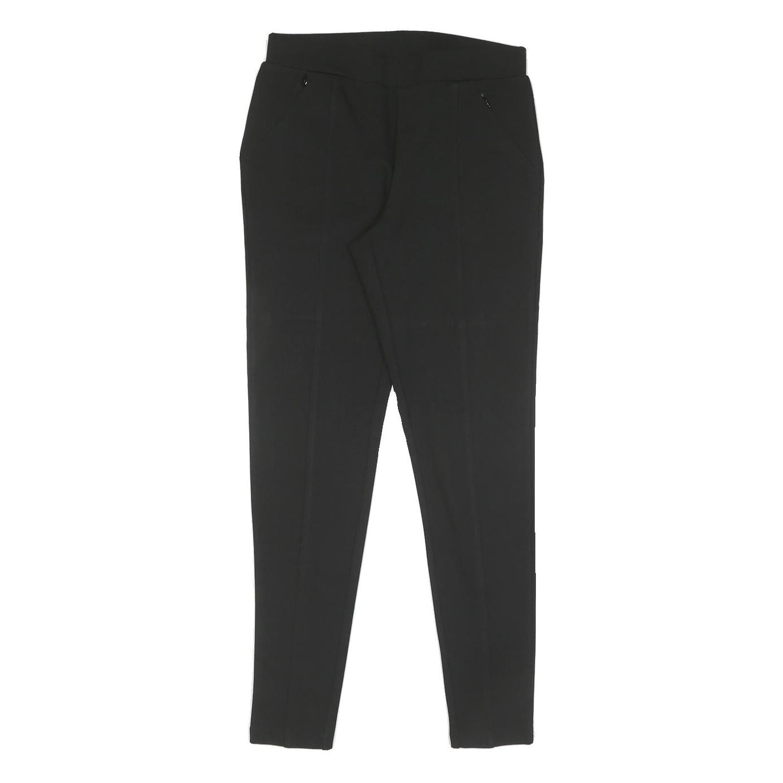 CALVIN KLEIN Womens Black Cotton Slim Straight Trousers W27 L28 Elegant Casual Refurbished - N/A refurbished available on Cerqular