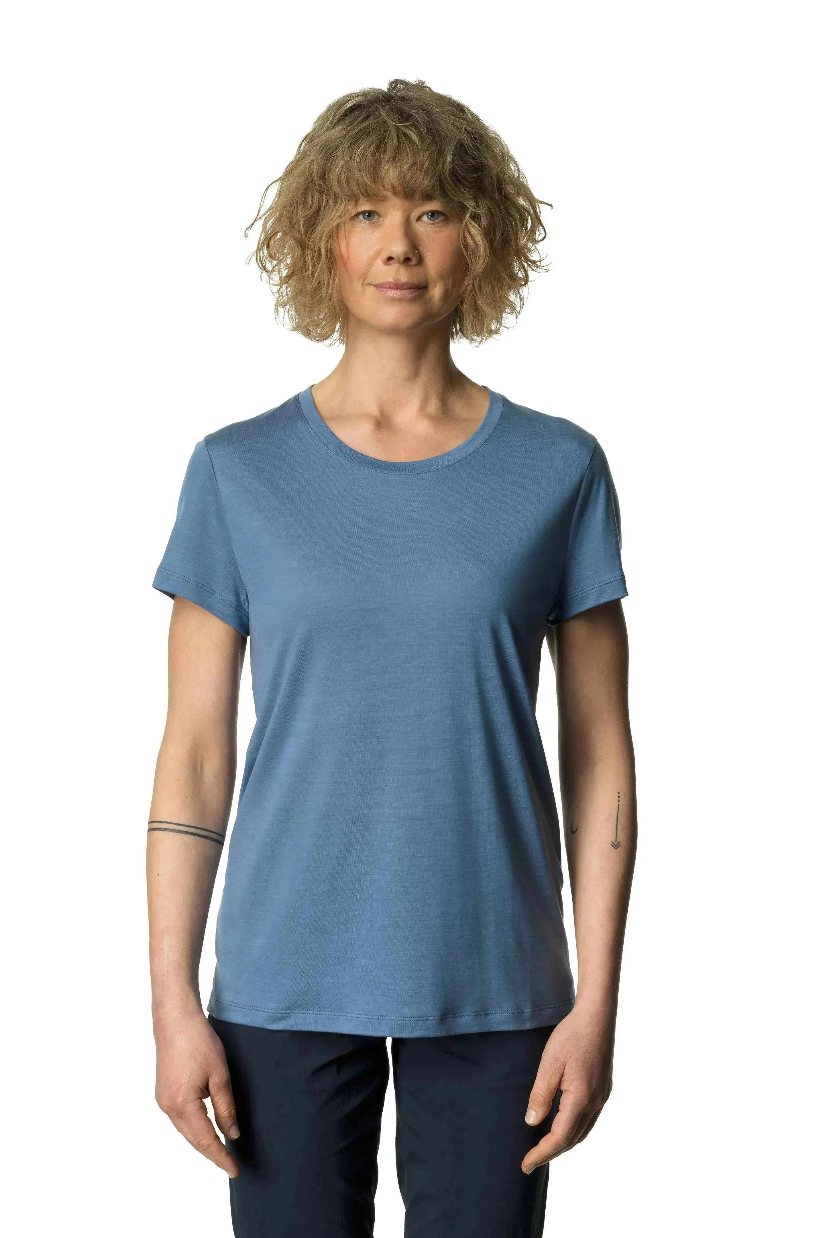 Buy W's Tree Tee | Color: True Blue | Size: M Refurbished - $65.00 W's Tree Tee | Color: True Blue | Size: M Refurbished - Houdini Sportswear refurbished available on Cerqular