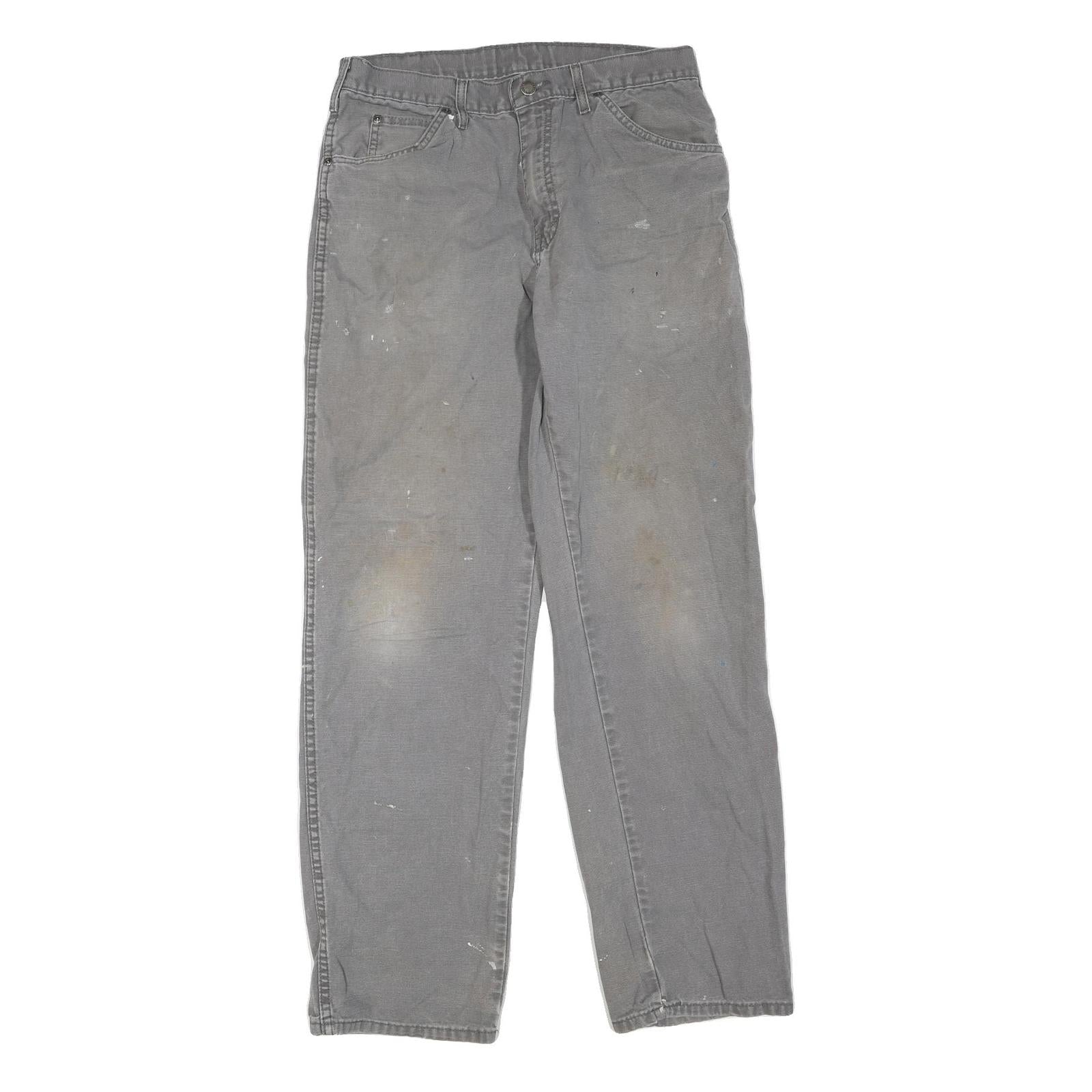 DICKIES Mens Regular Fit Grey Cotton Blend Denim Jeans W32 L32 Workwear Zip Refurbished - N/A refurbished available on Cerqular