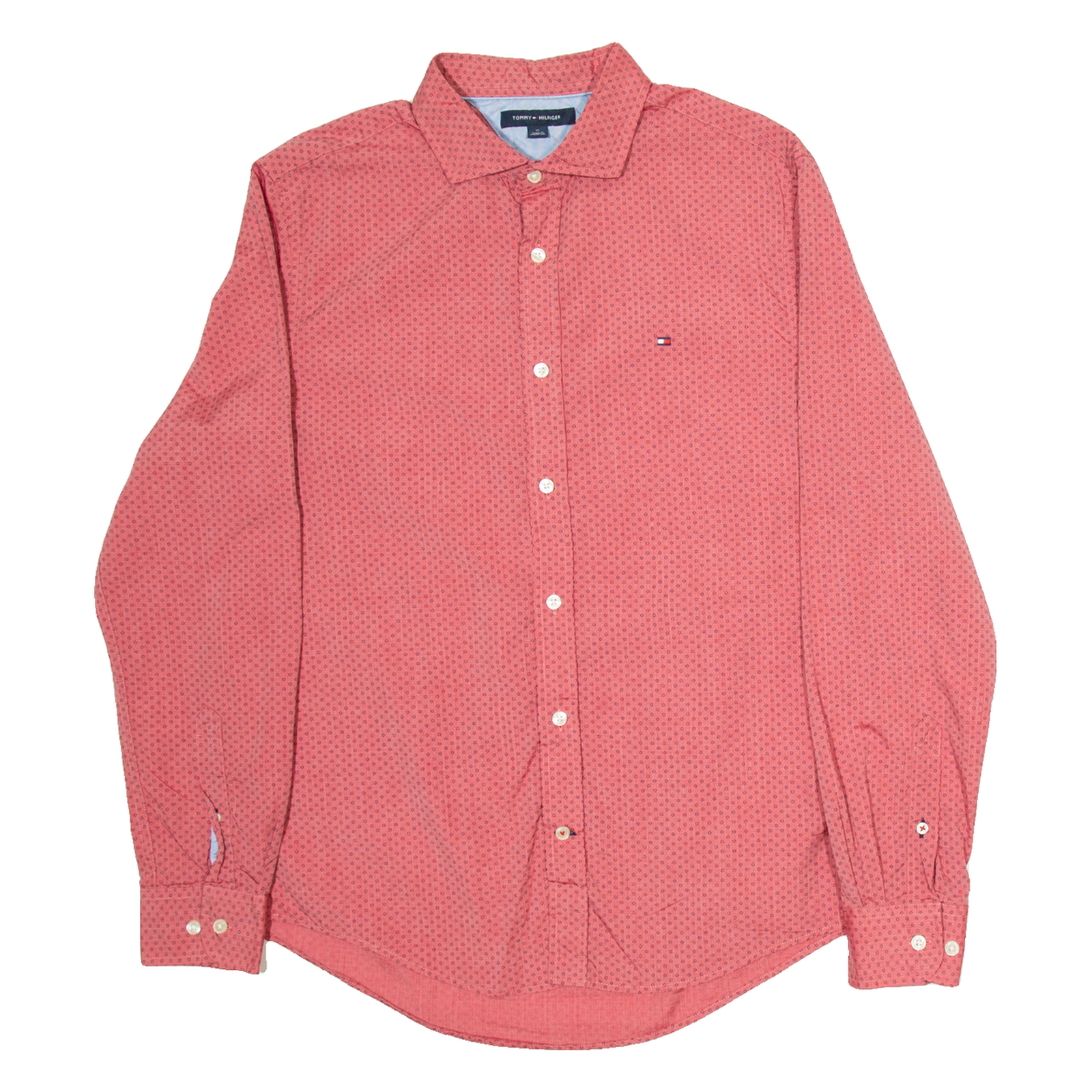 TOMMY HILFIGER Mens Shirt Red Spotted Long Sleeve M Refurbished - N/A refurbished available on Cerqular