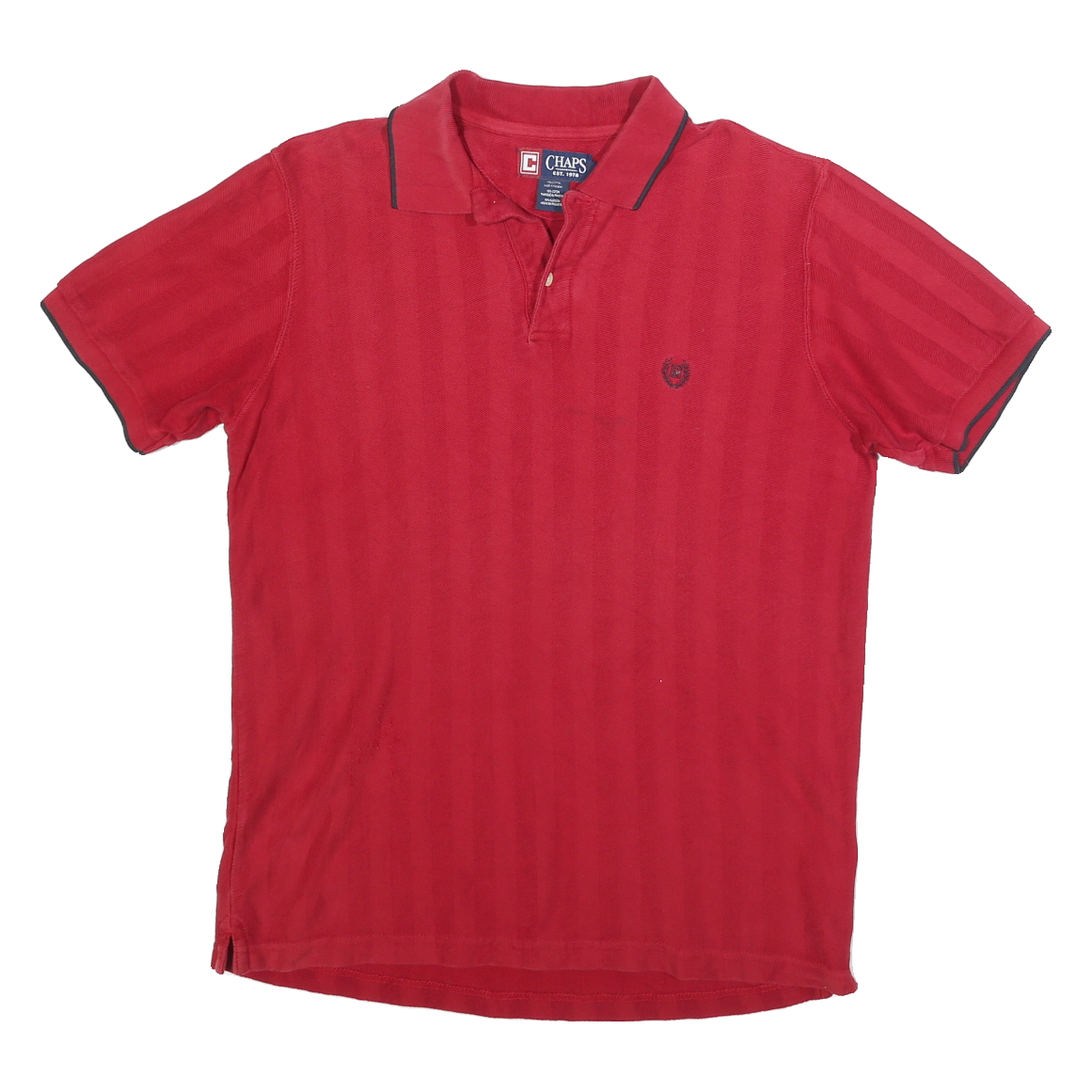 Buy CHAPS Mens Red Striped Short Sleeve Polo Shirt M Cotton Blend Classic Fit Button Refurbished - $15.59 CHAPS Mens Red Striped Short Sleeve Polo Shirt M Cotton Blend Classic Fit Button Refurbished - N/A refurbished available on Cerqular