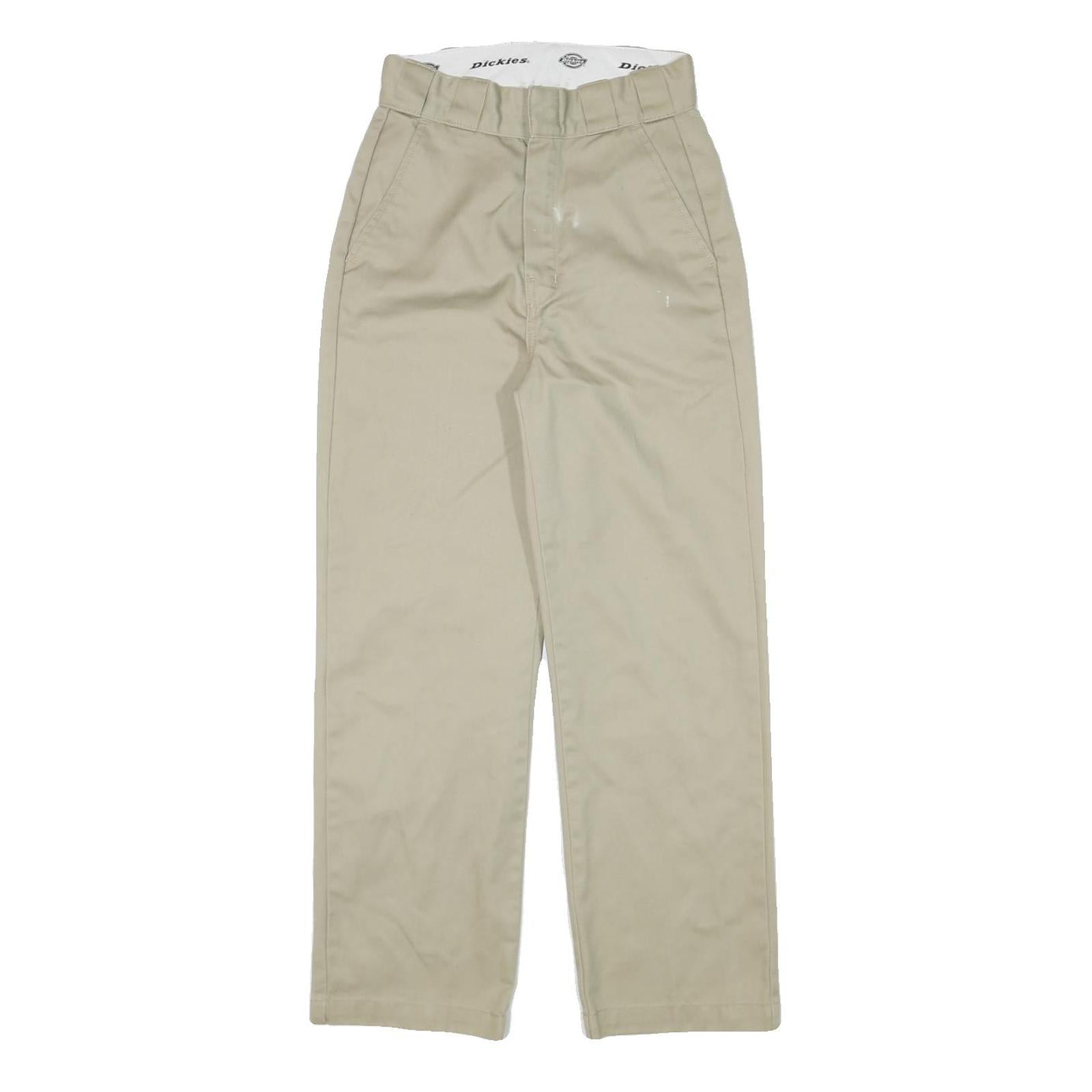 DICKIES Mens Cotton Blend Beige Regular Fit Straight Leg Trousers W24 L26 Refurbished - N/A refurbished available on Cerqular