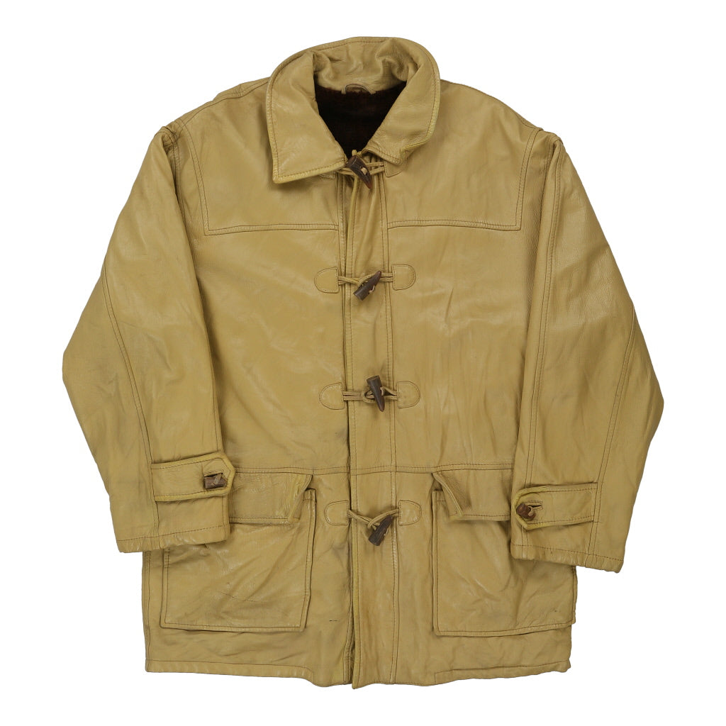 Buy Unbranded Leather Jacket - Large Beige Leather Refurbished - $80.39 Unbranded Leather Jacket - Large Beige Leather Refurbished - Thrifted (note: this is a term often used to describe second- refurbished available on Cerqular