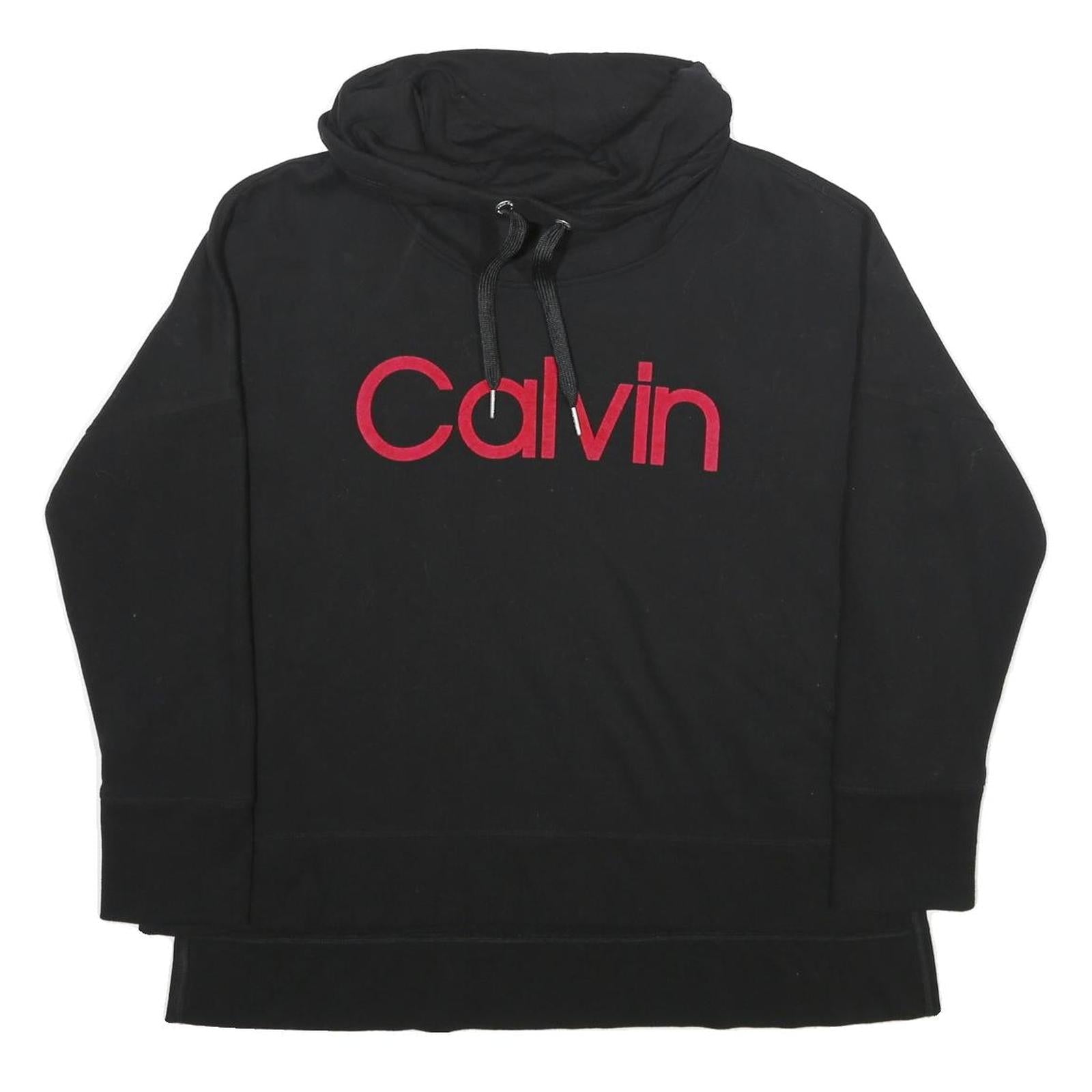 CALVIN KLEIN Womens Black Sweatshirt XL High Neck Pullover Cotton Blend Casual Refurbished - N/A refurbished available on Cerqular