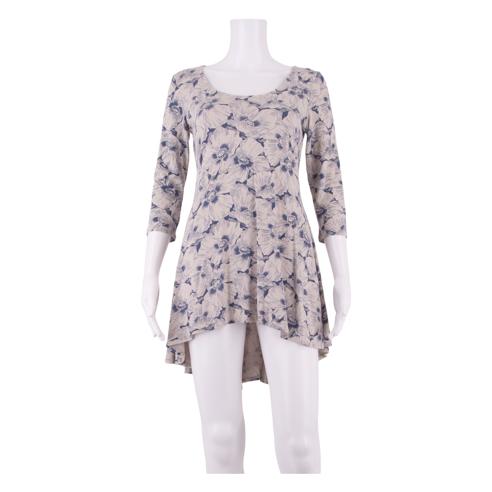 PHASE EIGHT Hi - Low Womens Fit & Flare Dress Blue Floral Knee Length UK 8 Refurbished - N/A refurbished available on Cerqular