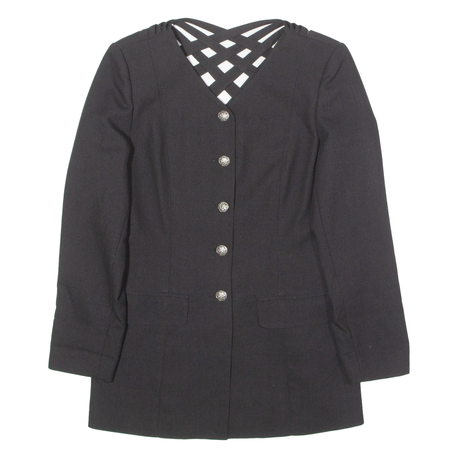 TOGETHER Womens Blazer Jacket Black 80s UK 8 Refurbished - N/A refurbished available on Cerqular