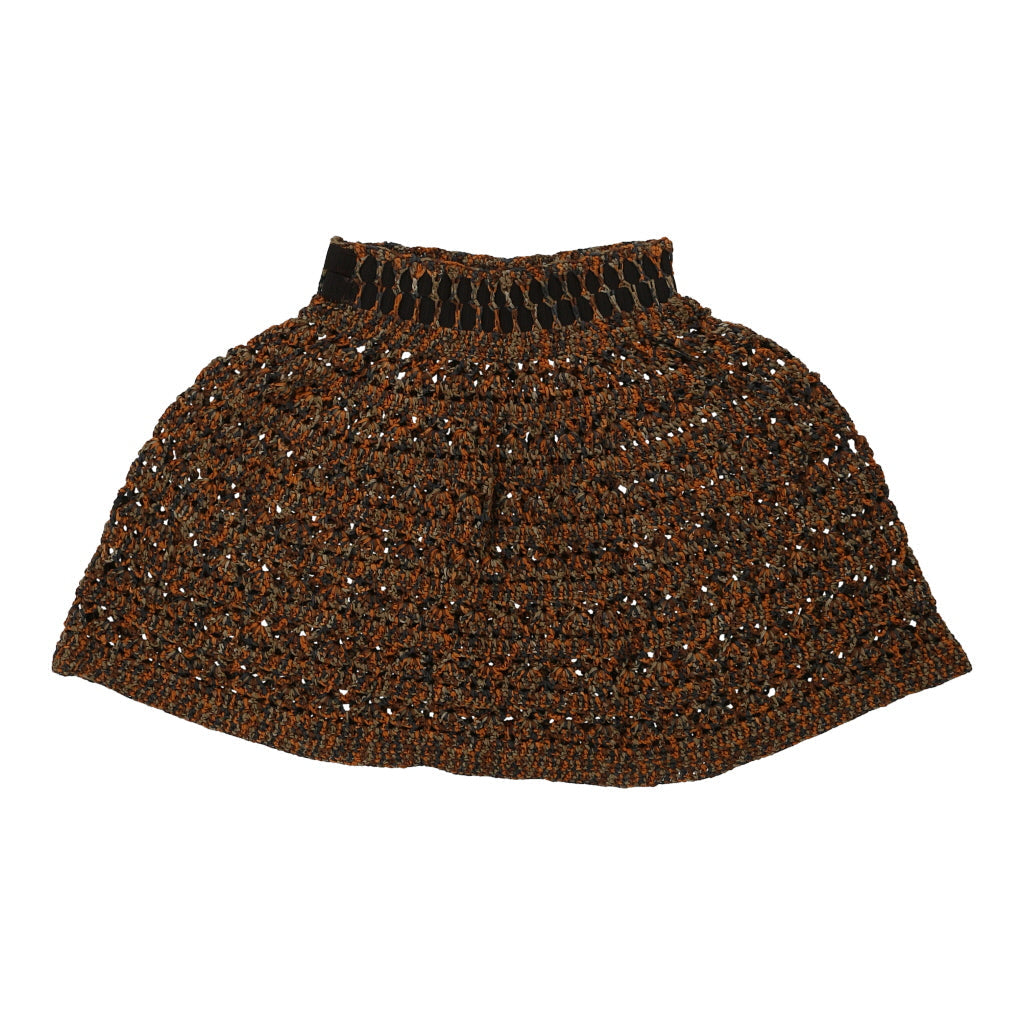 Unbranded Skirt - Medium Brown Cotton Refurbished - Thrifted (note: this is a term often used to describe second- refurbished available on Cerqular