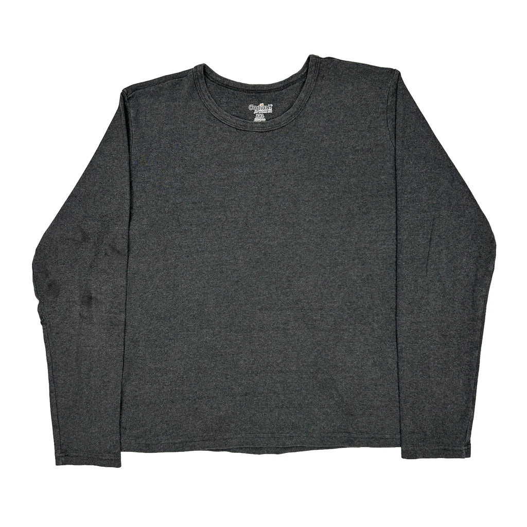 Carhartt Long Sleeve T-Shirt - 2XL Grey Cotton Refurbished - Thrifted (note: this is a term often used to describe second- refurbished available on Cerqular
