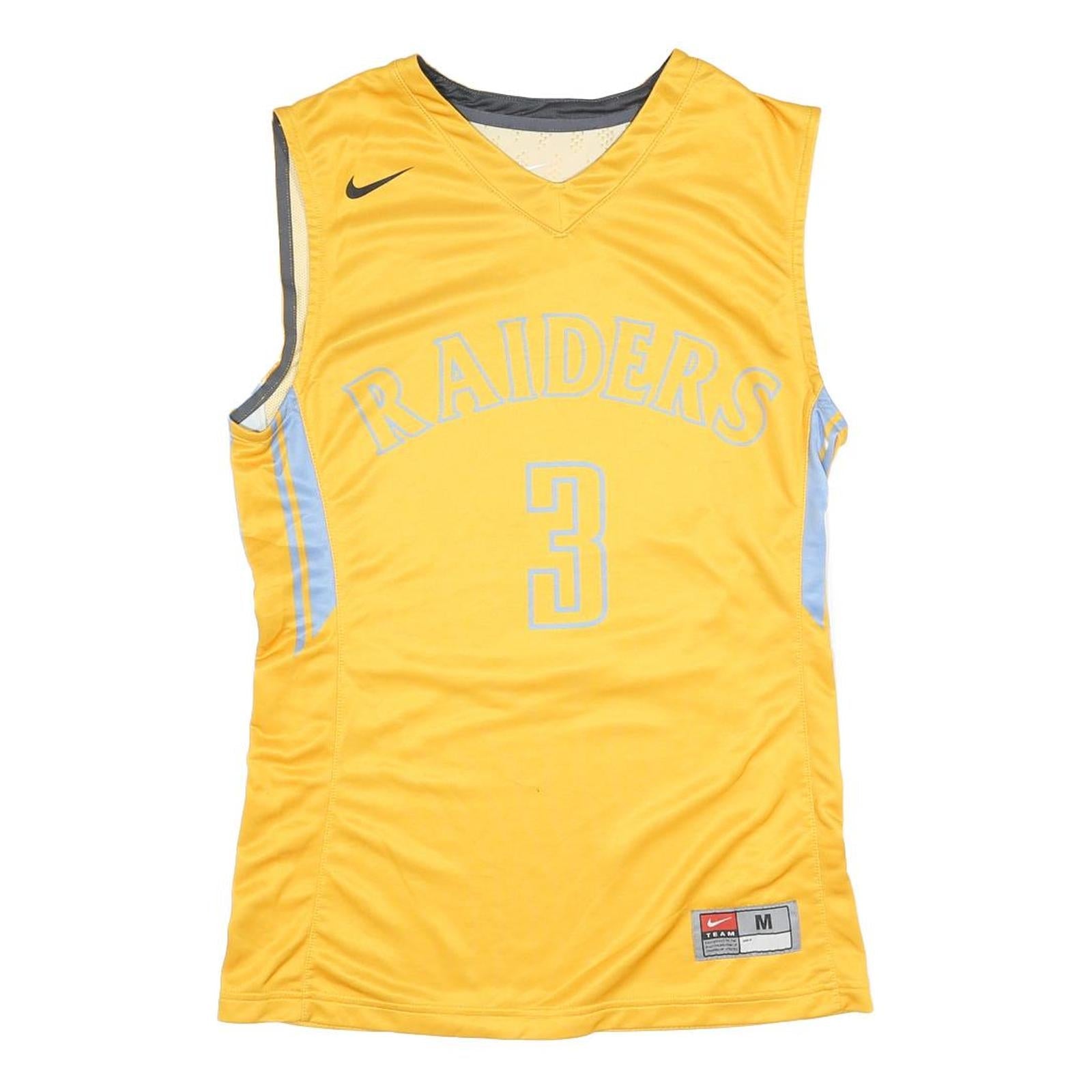 NIKE Womens Yellow & Light Blue Raiders Graphic Sleeveless V-Neck Top M Refurbished - N/A refurbished available on Cerqular