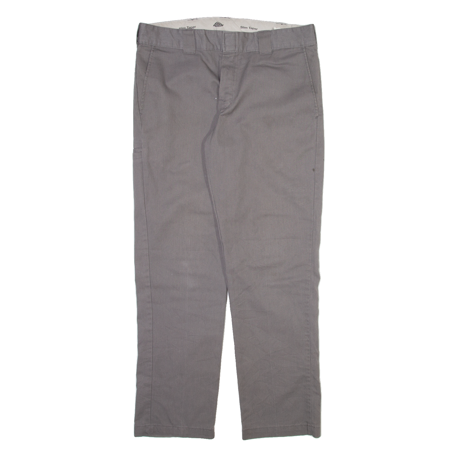 DICKIES Mens Trousers Grey Slim Tapered W34 L32 Refurbished - N/A refurbished available on Cerqular