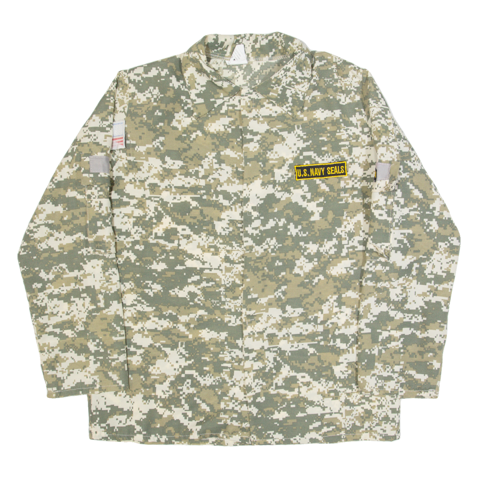 US Navy Seals Mens Shirt Green Camouflage Long Sleeve M Refurbished - N/A refurbished available on Cerqular