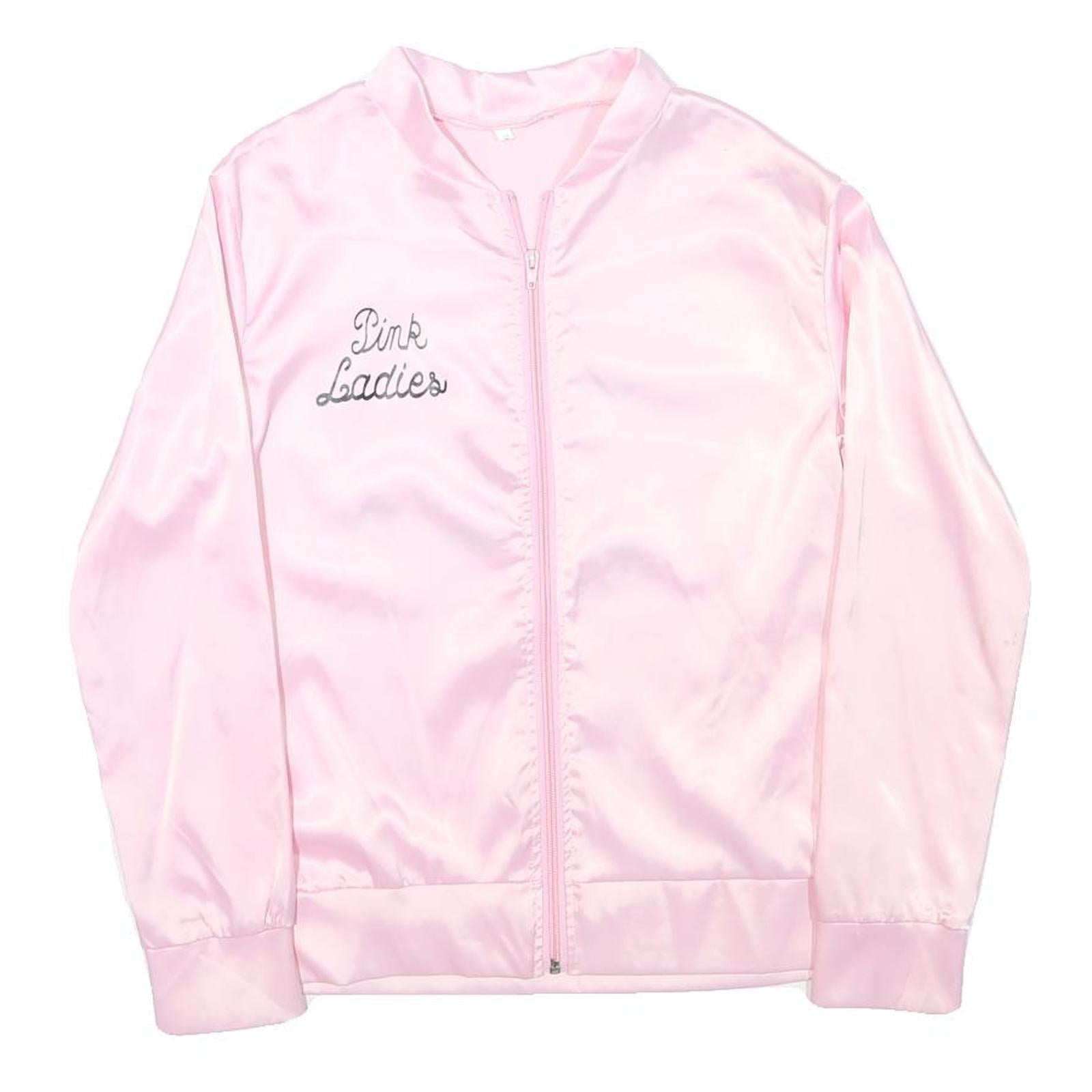 Womens Pink Pink Ladies Zip Jacket S Polyester Blend Plain Stylish Retro Refurbished - N/A refurbished available on Cerqular