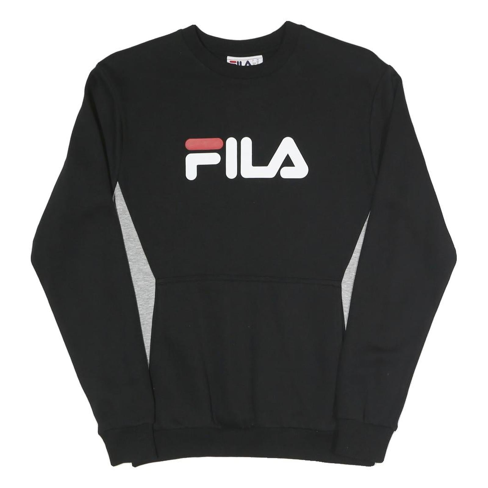 Buy FILA Mens Black & Grey Cotton Blend Crew Neck XS Sweatshirt Pullover Logo Refurbished - $29.89 FILA Mens Black & Grey Cotton Blend Crew Neck XS Sweatshirt Pullover Logo Refurbished - N/A refurbished available on Cerqular