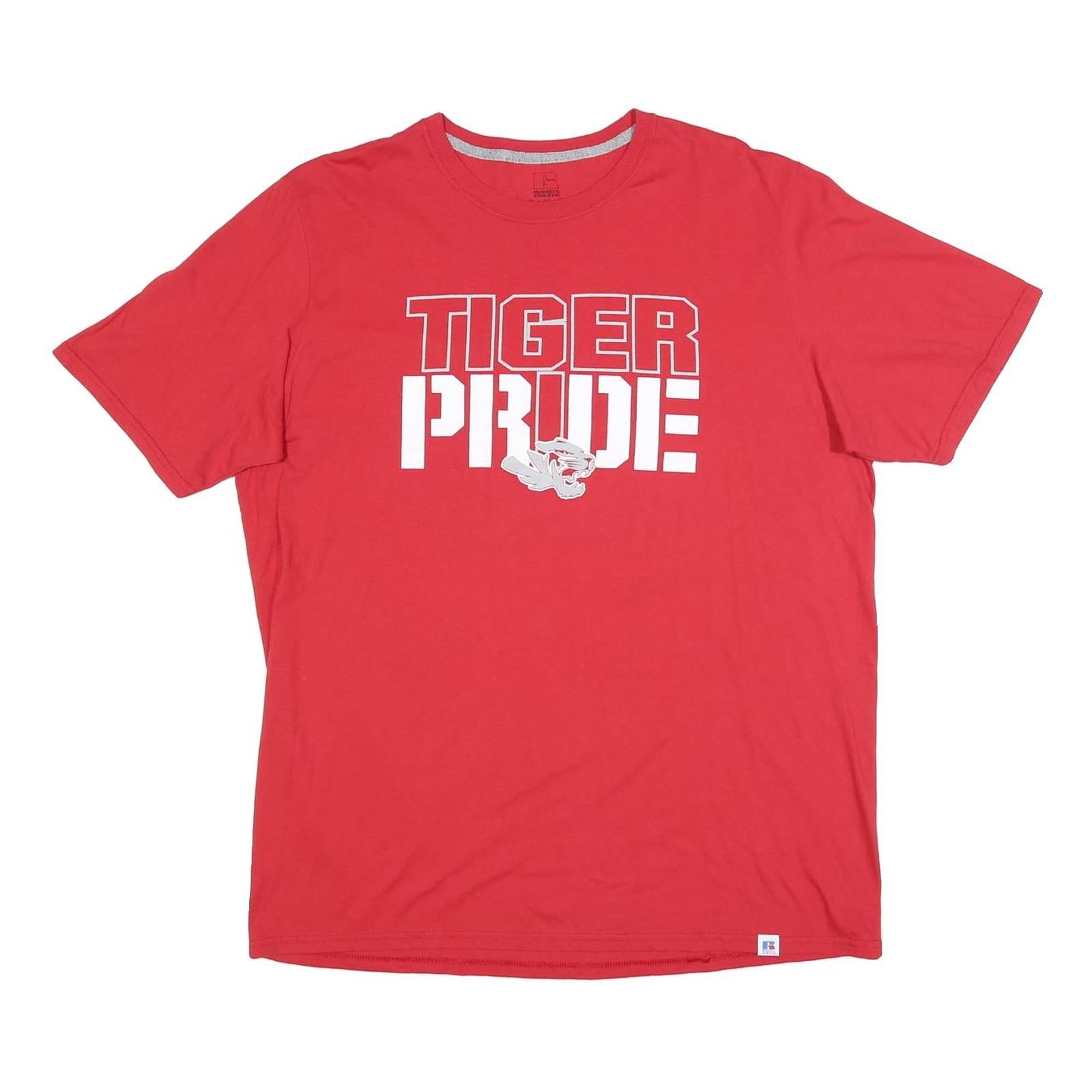 RUSSELL ATHLETIC Mens Red Tiger Pride Graphic T-Shirt XL Short Sleeve Crew Neck Refurbished - N/A refurbished available on Cerqular