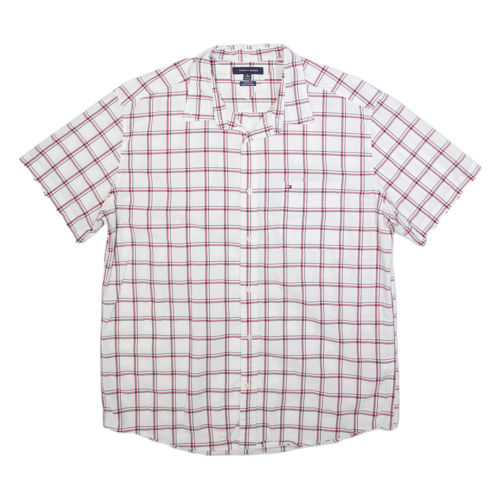 TOMMY HILFIGER Mens Shirt White Check XL Refurbished - N/A refurbished available on Cerqular
