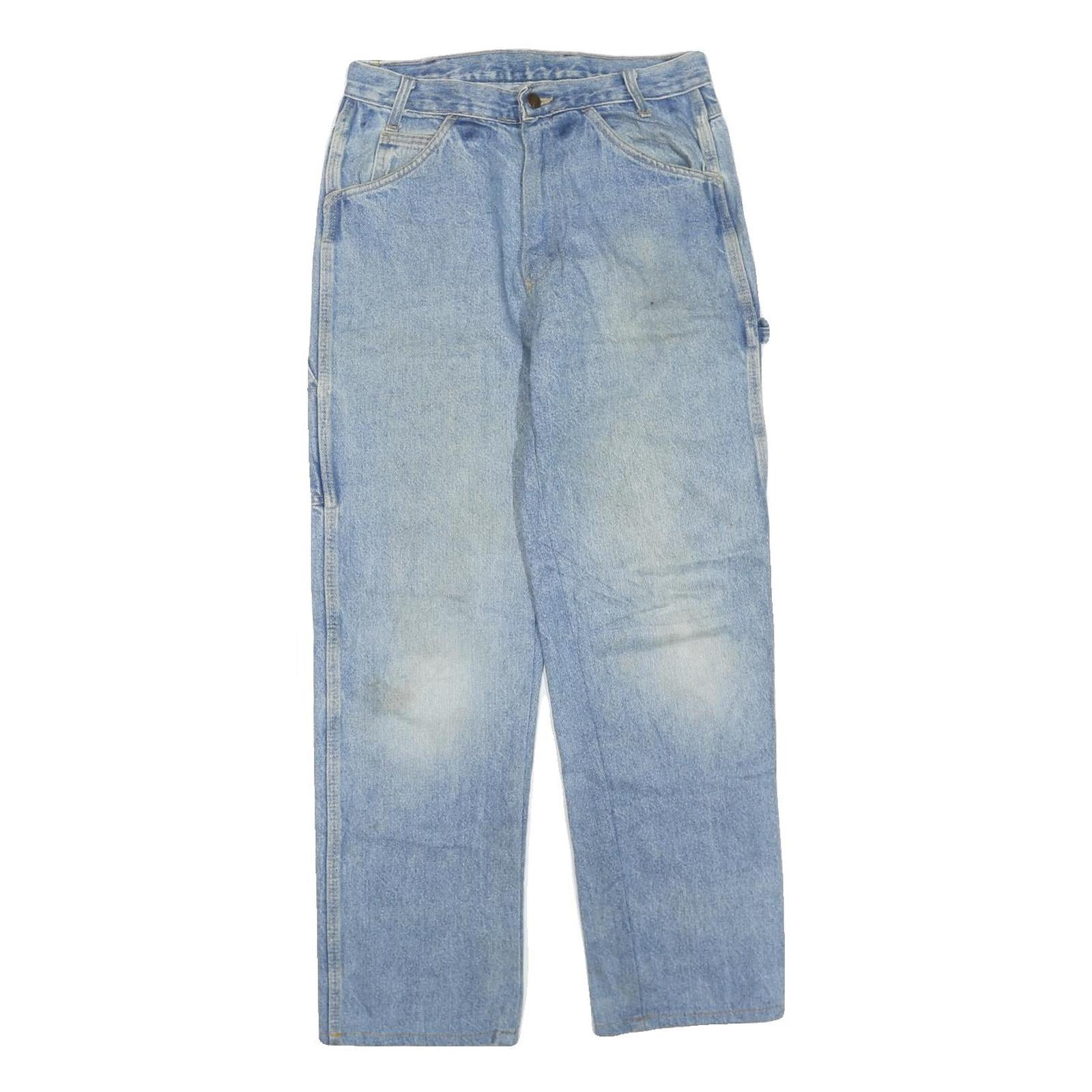 DICKIES Mens Regular Fit Blue Denim Rinse Wash Jeans W30 L28 Workwear Zip Refurbished - N/A refurbished available on Cerqular