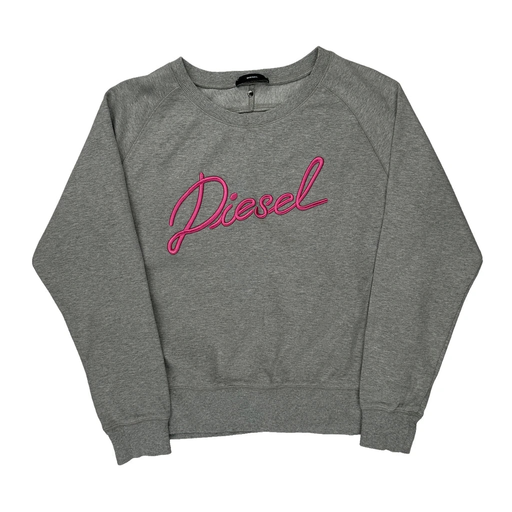Diesel Sweatshirt - Small Pink Cotton Refurbished - Thrifted (note: this is a term often used to describe second- refurbished available on Cerqular