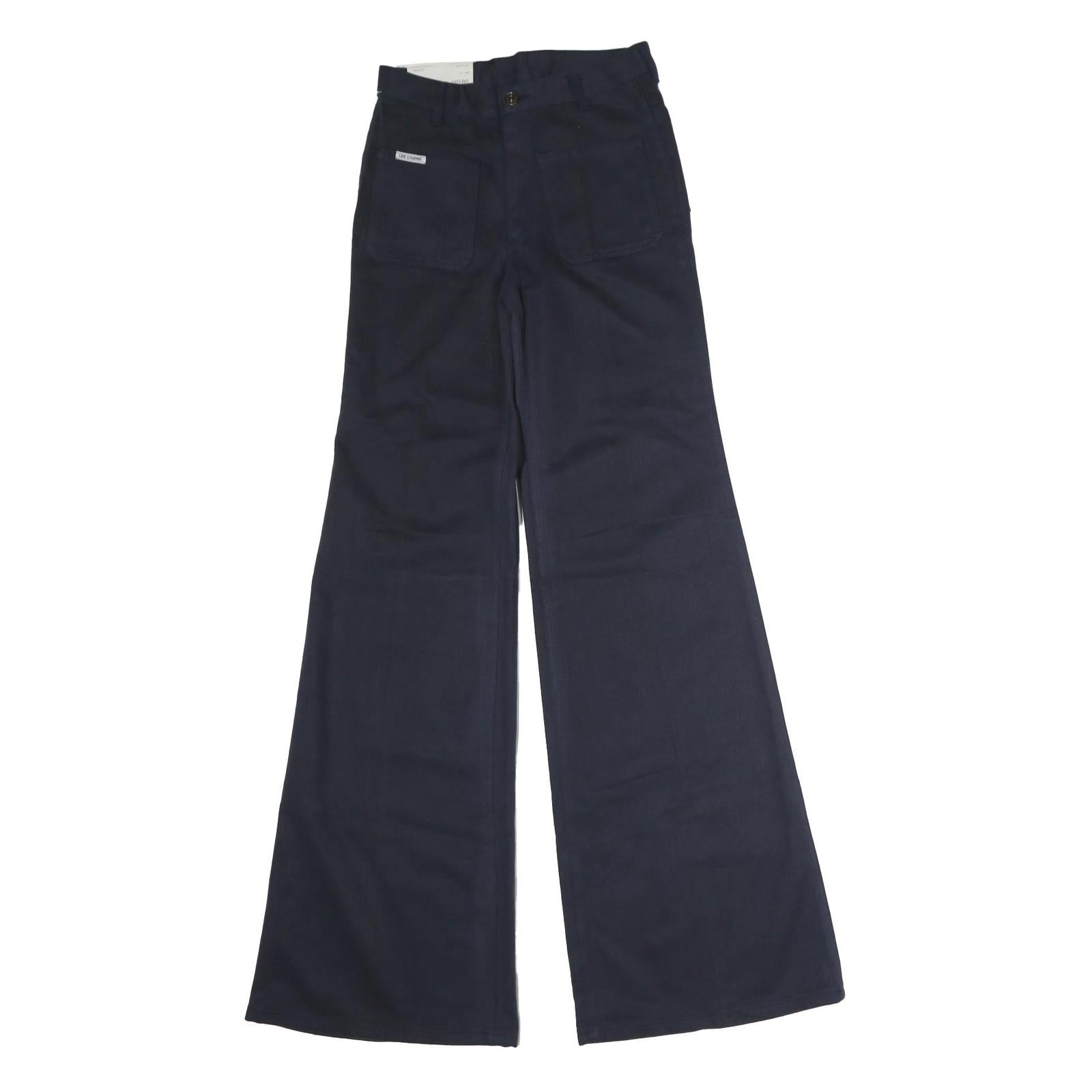 LEE COOPER Womens Cotton Navy Fit Regular Wide-Leg Trousers W26 L35 Refurbished - N/A refurbished available on Cerqular