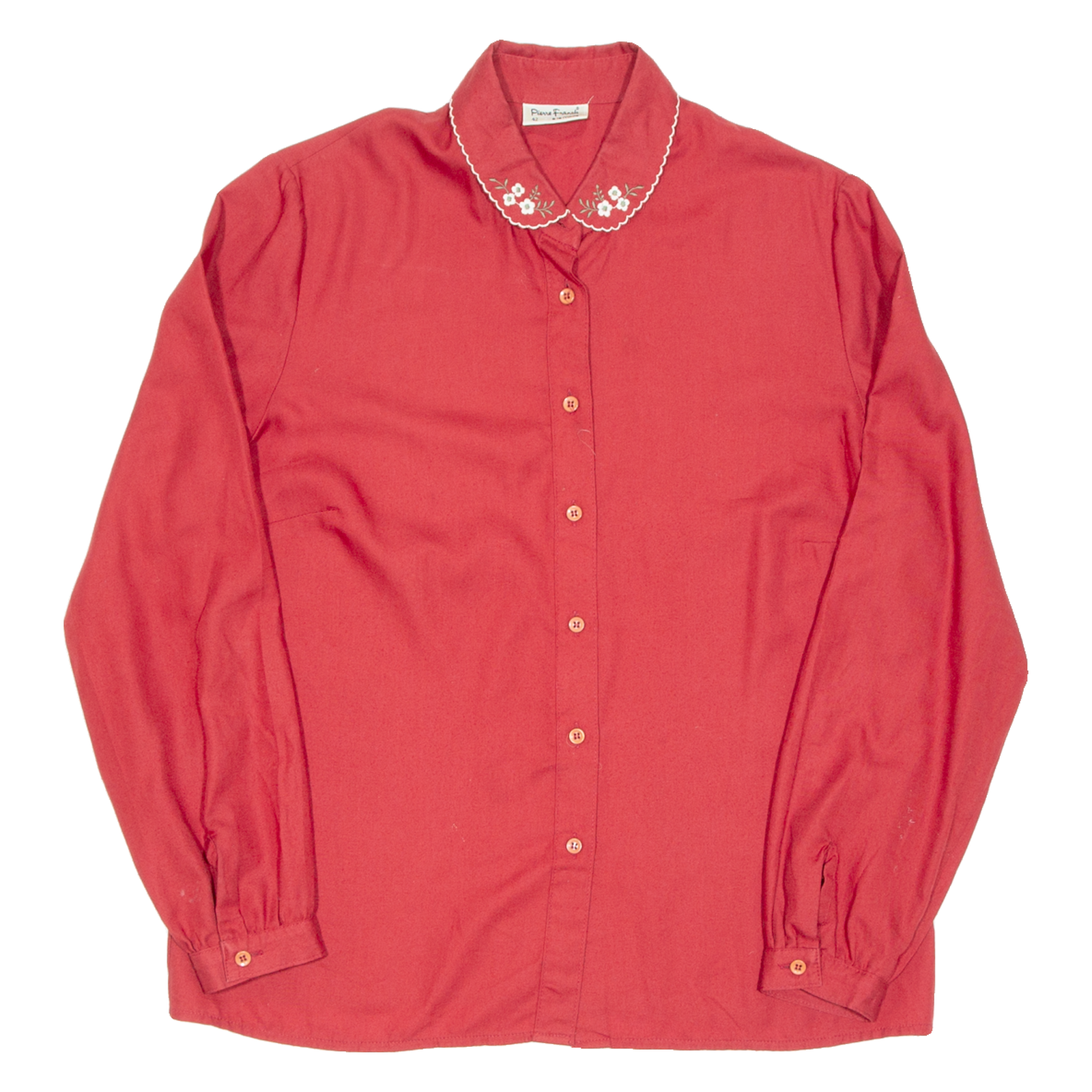 Womens Printed Blouse Red Long Sleeve M Refurbished - N/A refurbished available on Cerqular