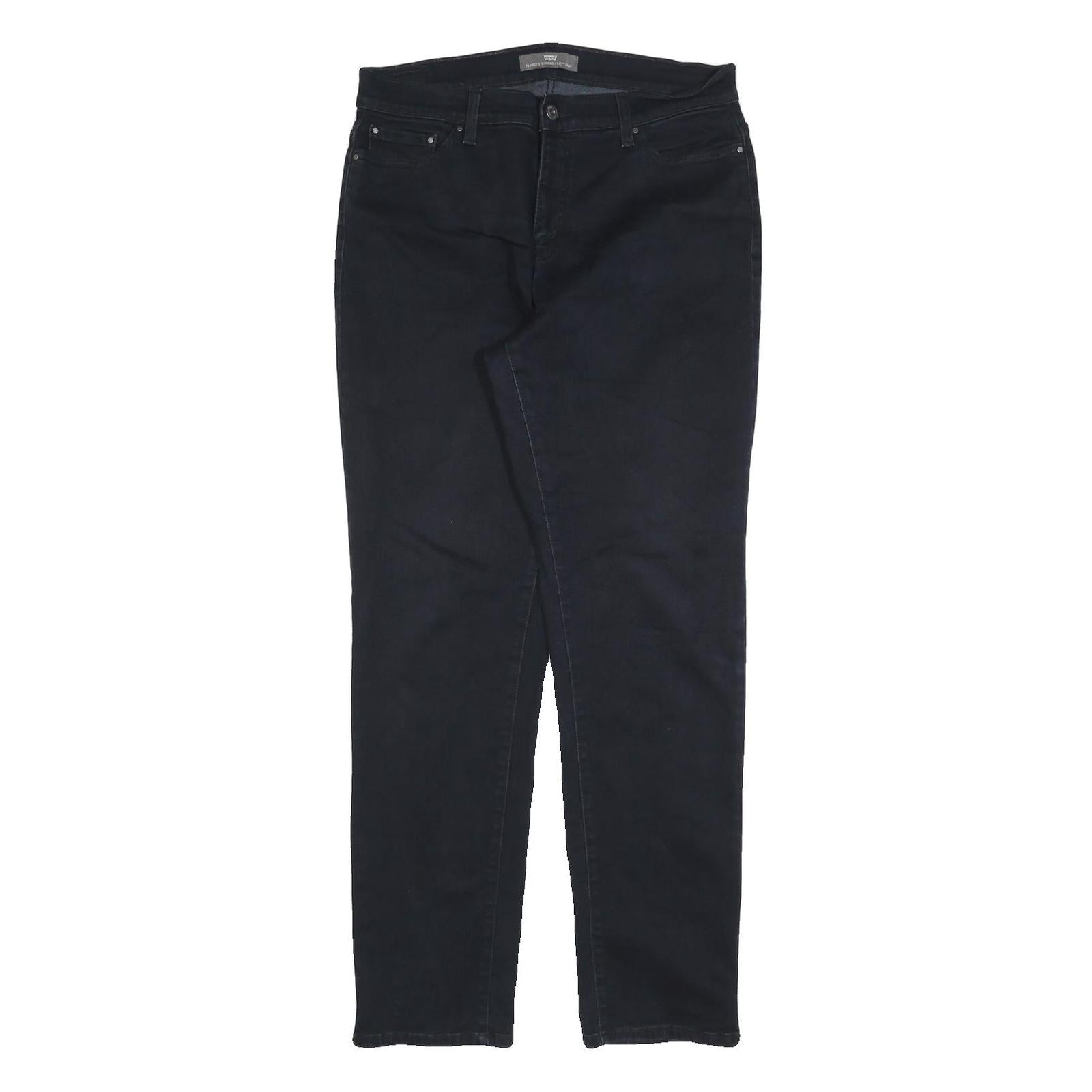 LEVI'S Womens Jeans Black Slim Tapered Denim W33 L32 Cotton Blend Zip Refurbished - N/A refurbished available on Cerqular