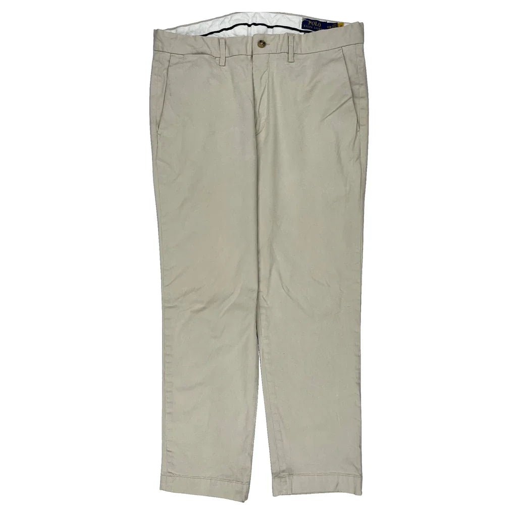 Polo By Ralph Lauren Chinos - 34W 30L Beige Cotton Refurbished - Thrifted (note: this is a term often used to describe second- refurbished available on Cerqular