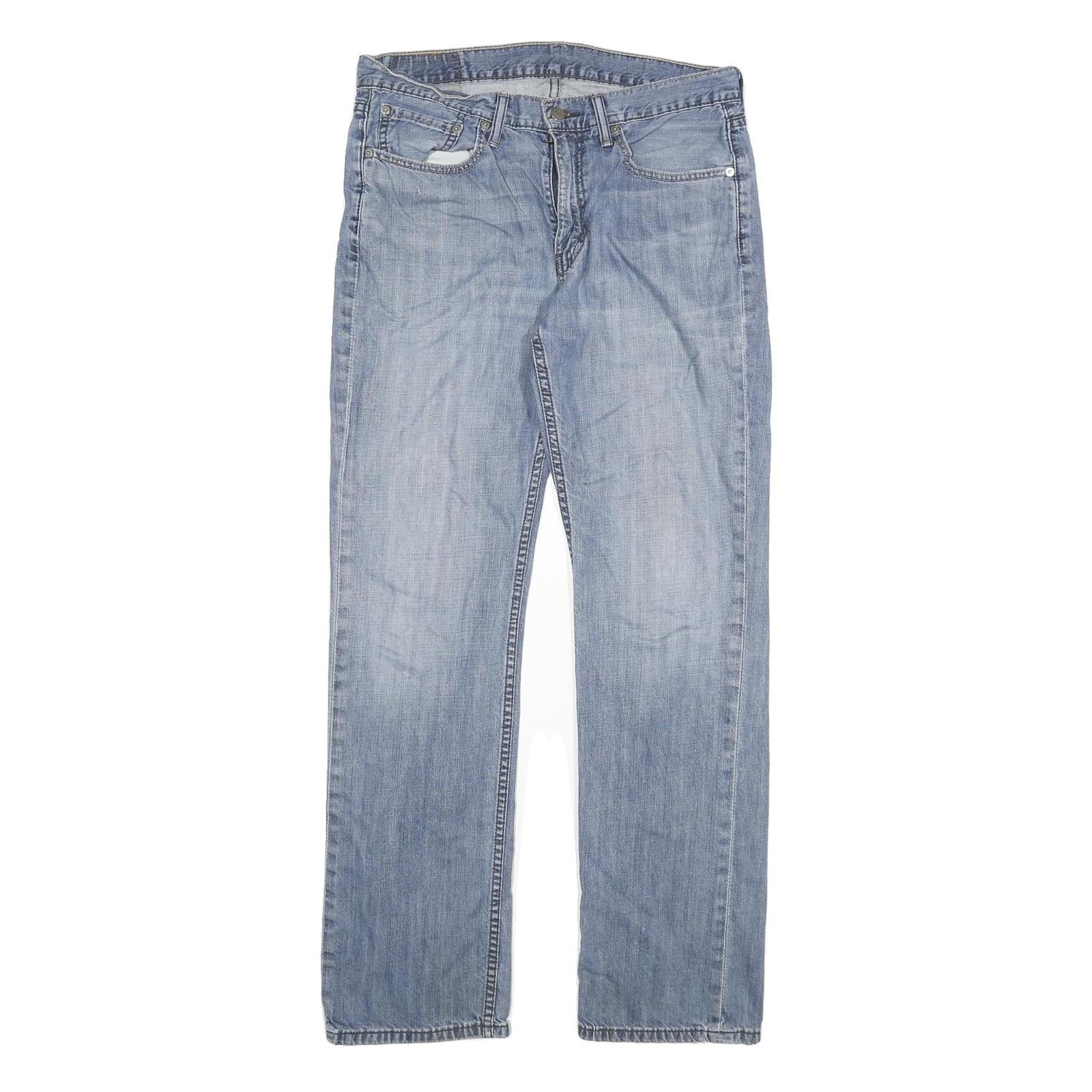 LEVI'S 514 Slim Mens Jeans Blue Slim Straight Denim Medium W32 L32 Classic Fit Refurbished - N/A refurbished available on Cerqular
