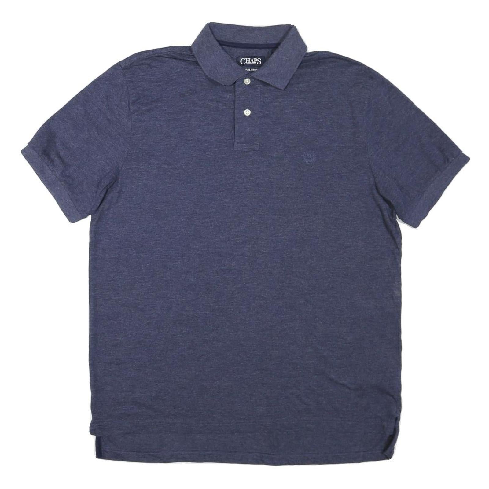 CHAPS Mens Blue Polo Shirt Short Sleeve Plain L Casual Classic Style Refurbished - N/A refurbished available on Cerqular
